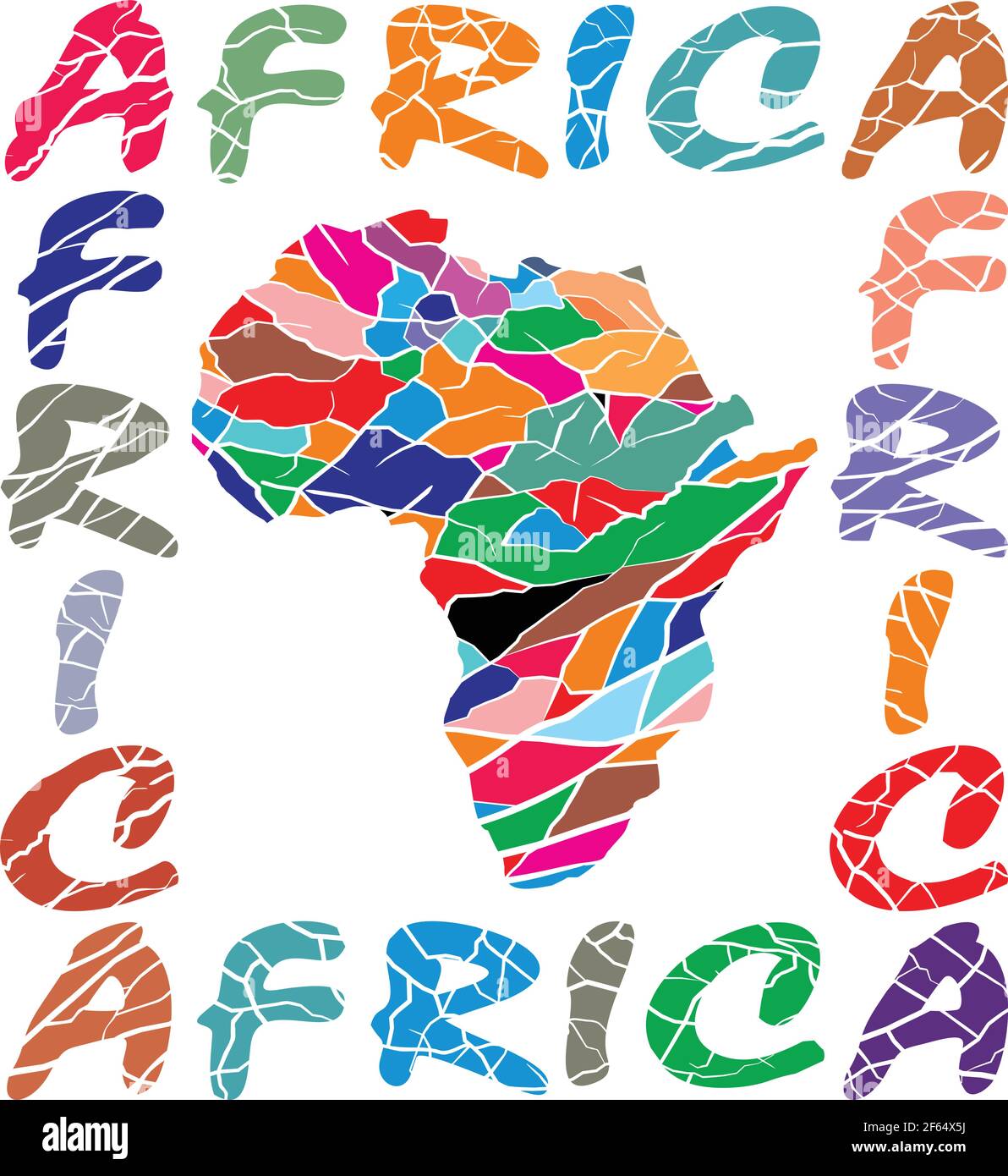 Carte Afrique - couleur fond texture éléphant Illustration de Vecteur
