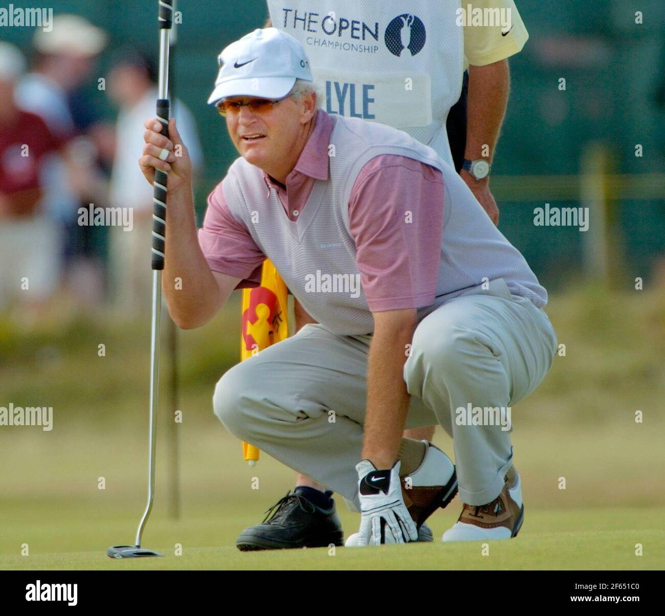 LE GOLF OUVERT AU ST ANDREWS SANDY LYLE 3RD GREEN 4ÈME JOUR 17/7/2005 PHOTO DAVID ASHDOWNOPEN GOLF Banque D'Images