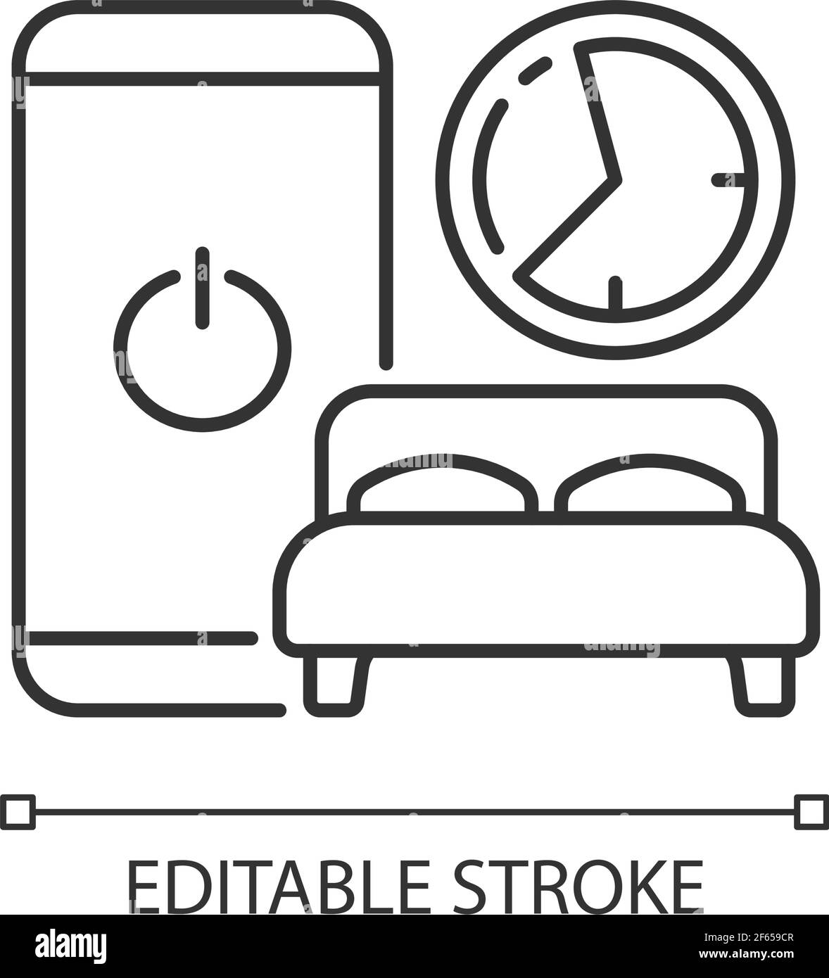 Icône linéaire hygiène du sommeil Illustration de Vecteur