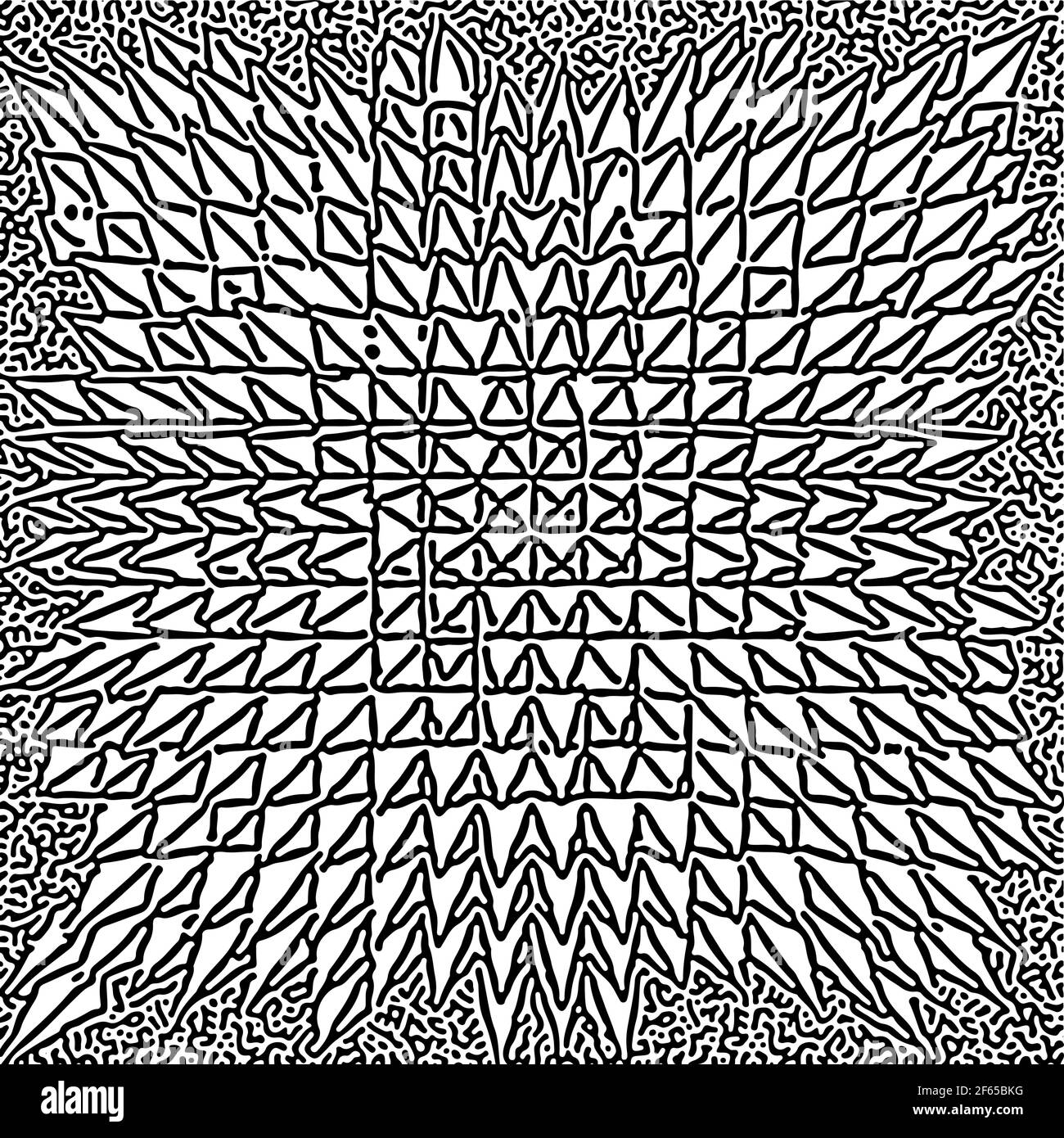 Motif de Turing multi-échelle symétrique cyclique. Texture monochrome Illustration de Vecteur