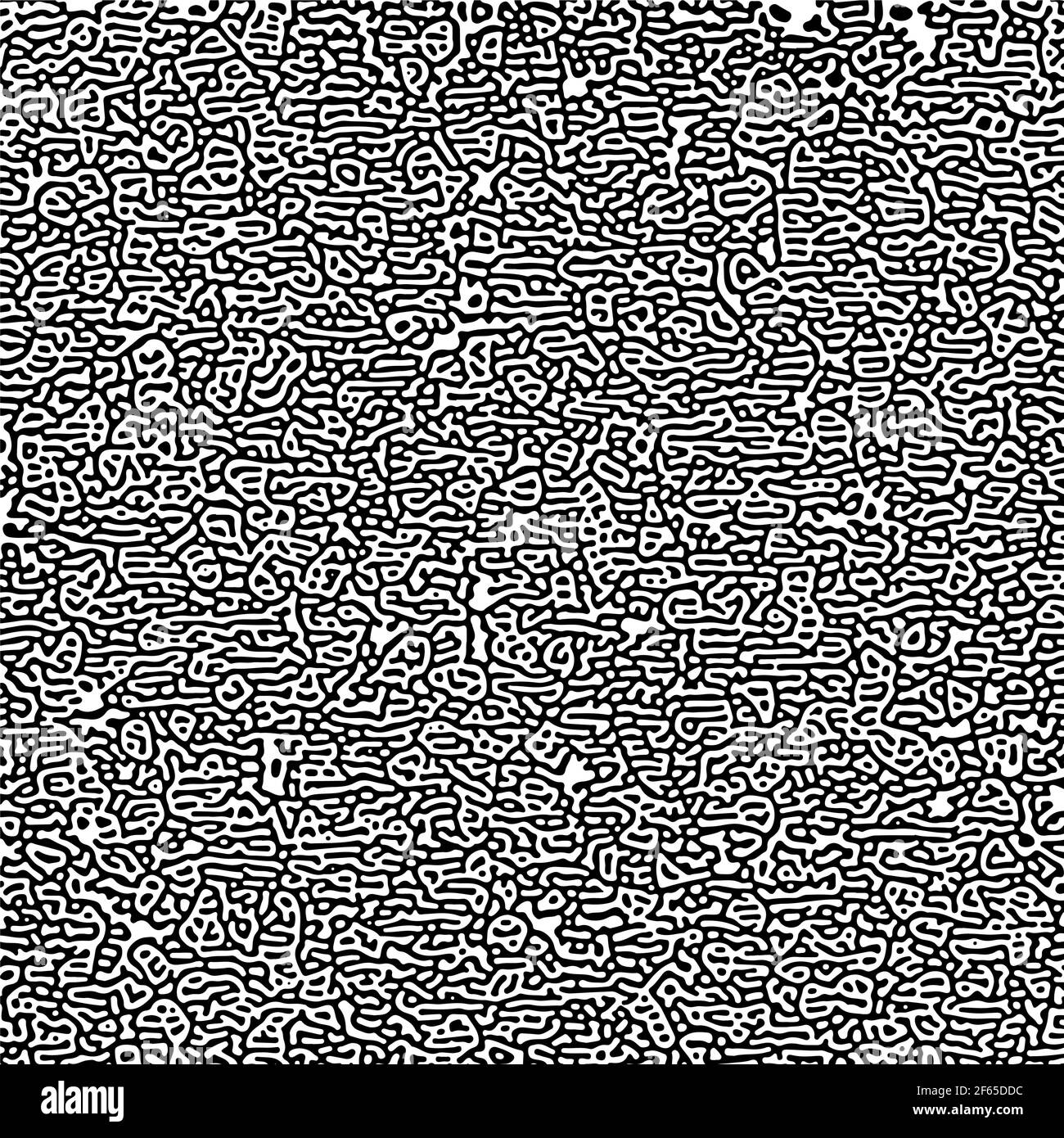 Motif de Turing multi-échelle symétrique cyclique. Texture monochrome Illustration de Vecteur