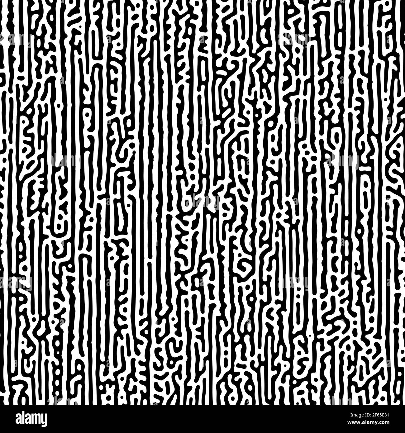 Motif de Turing multi-échelle symétrique cyclique. Texture monochrome Illustration de Vecteur