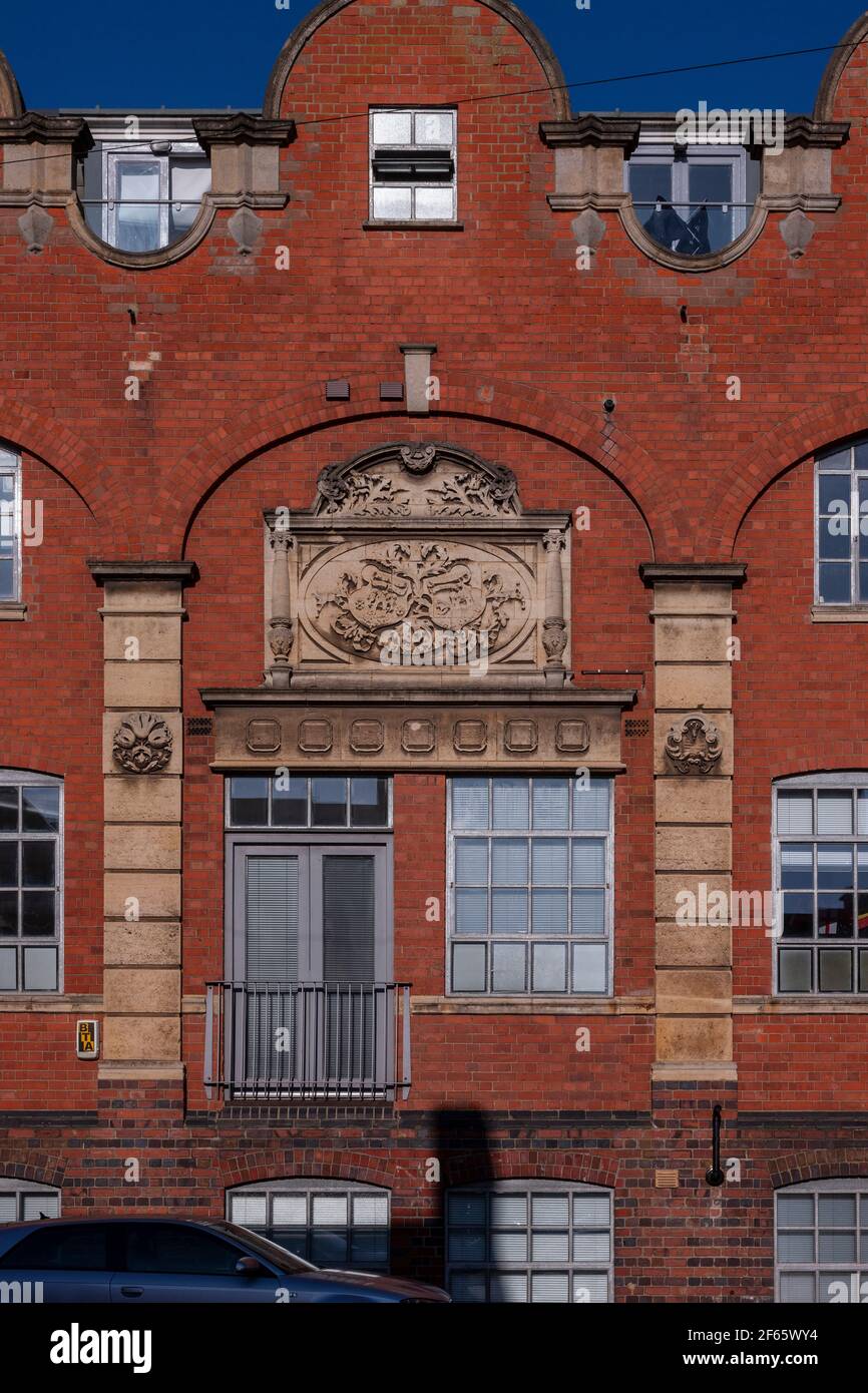Webbs boot Factory sur Bunting Road qui est converti en 40 appartements de luxe loft, Kingsthorpe Hollow, Northampton, Angleterre, Royaume-Uni. Banque D'Images