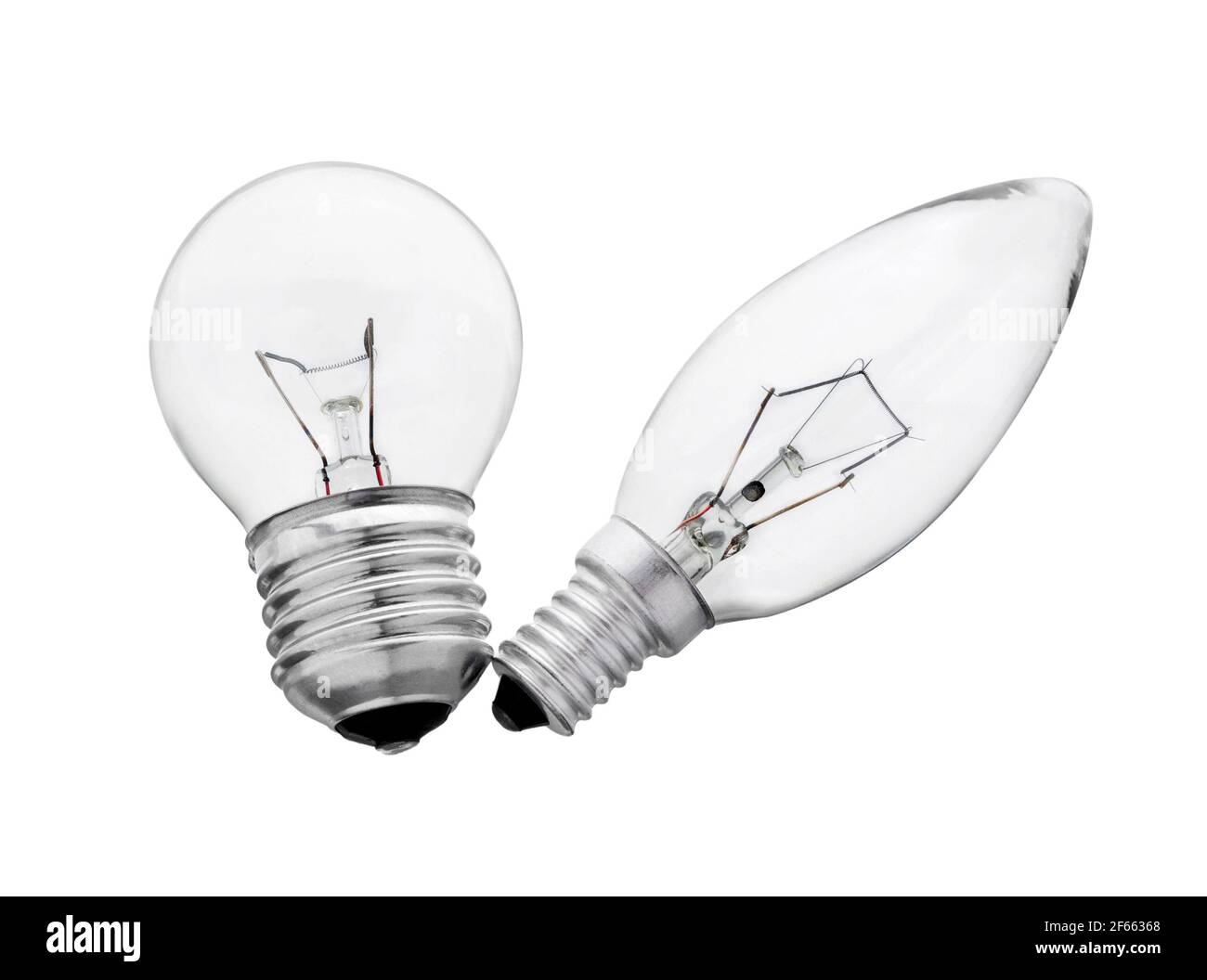 Ampoule lampe témoin isolée sur fond blanc. Ampoules à incandescence, ampoule  tungstène coupée Photo Stock - Alamy