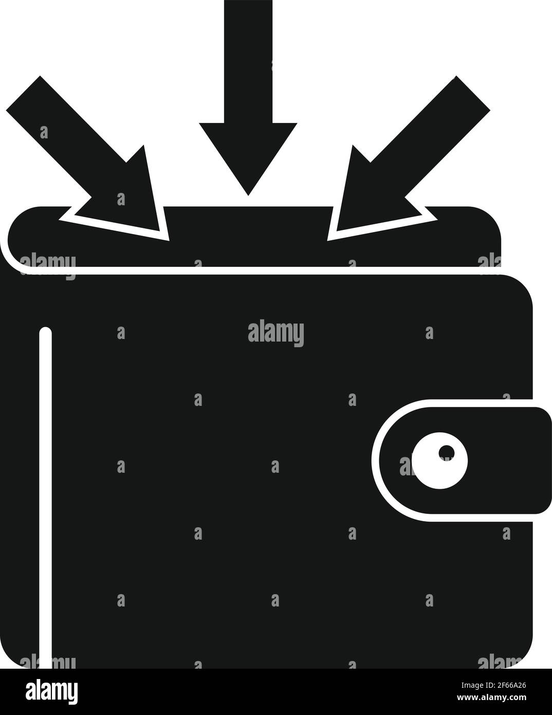 Porte-monnaie icône de revenu, style simple Illustration de Vecteur