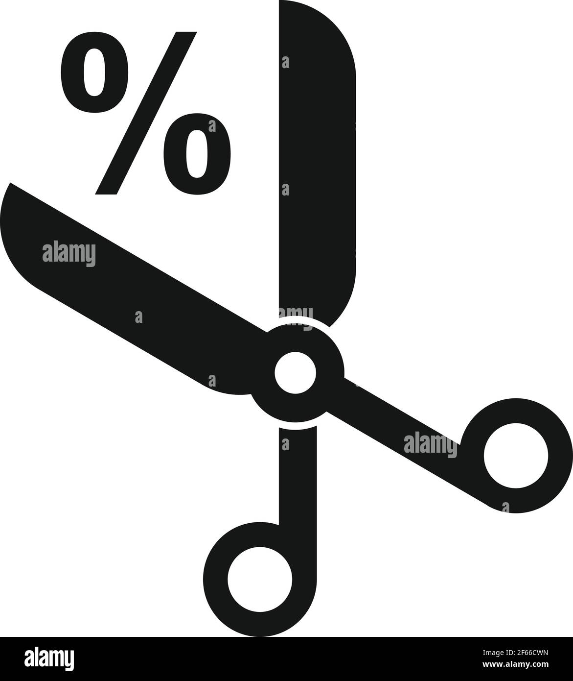 Icône de pourcentage de crédit réduit, style simple Illustration de Vecteur