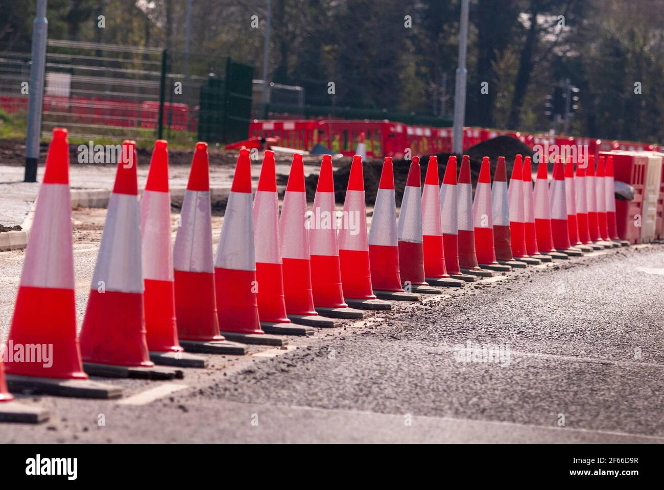Cônes de trafic de suite. Banque D'Images