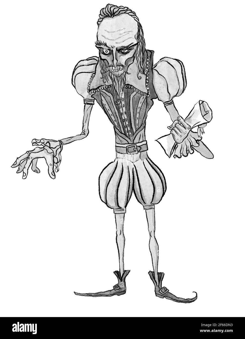 une illustration de shakespeare fantomatique Banque D'Images