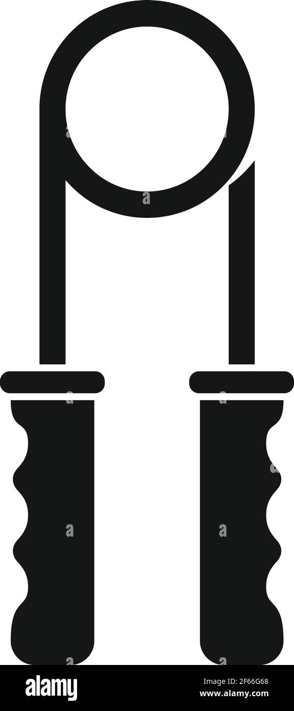 Icône de l'outil d'entraînement de la main de gym, style simple Illustration de Vecteur
