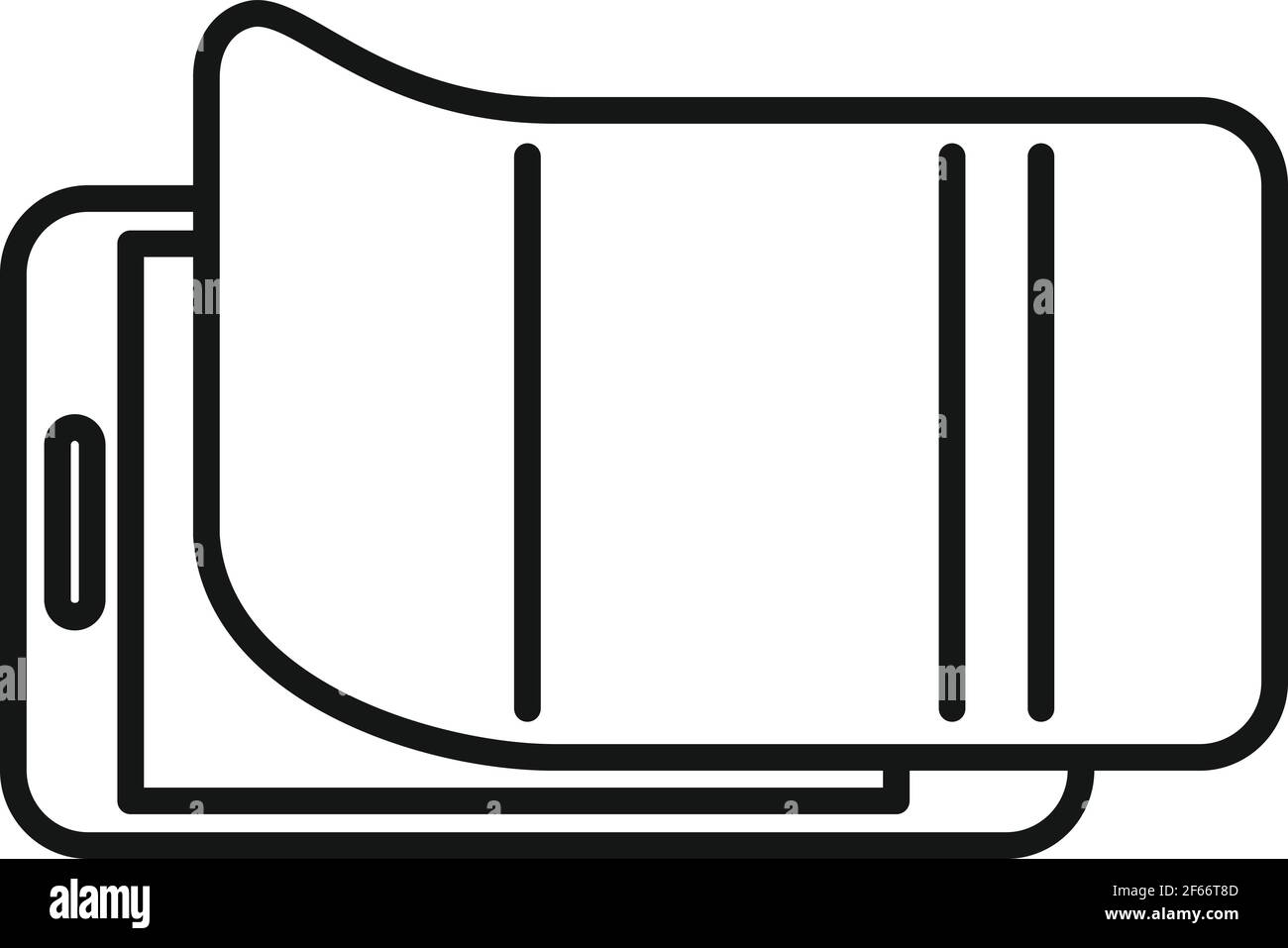 Icône en verre de protection de sécurité, style contour Illustration de Vecteur