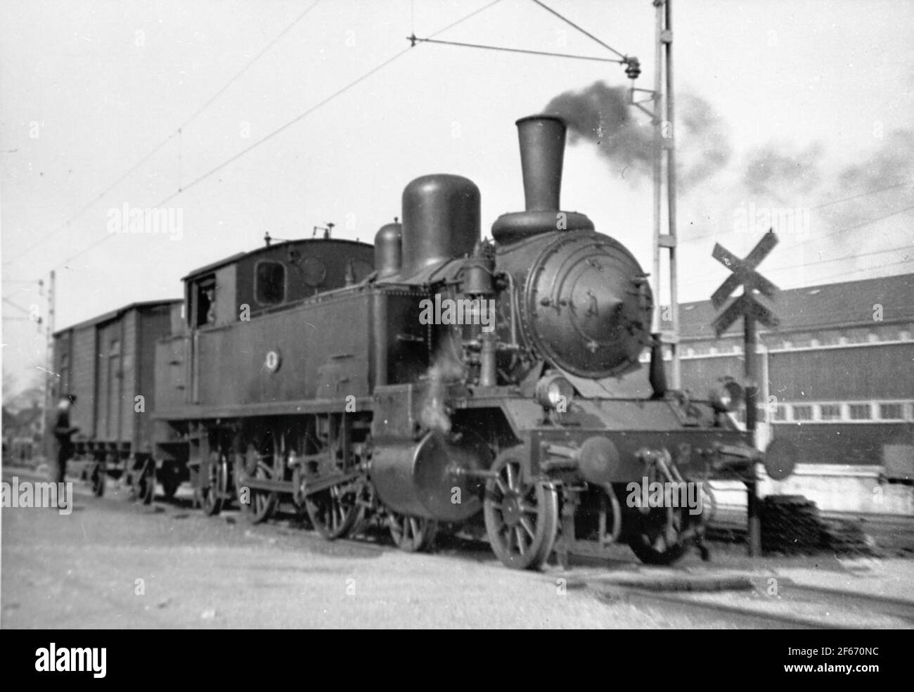 SNJ LOK 2 STOCKHOLM - chemin de fer Nynäs fabriqué en 1901, composé LOK, 1945 à BR étroit, INCLINÉ 1957 Banque D'Images