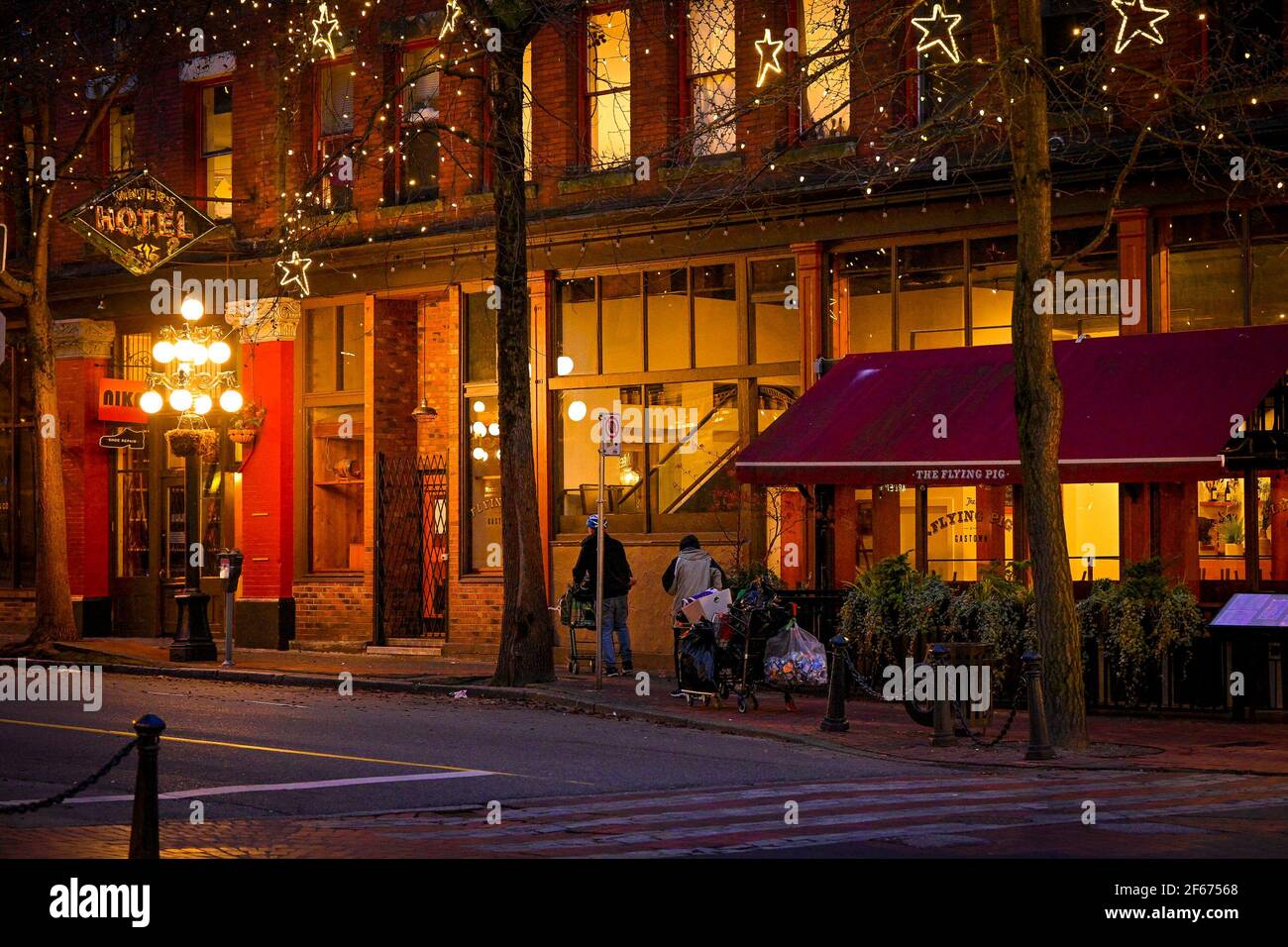 Winter's Hotel, Abbott Street, Gastown, Vancouver, Colombie-Britannique, Canada Banque D'Images