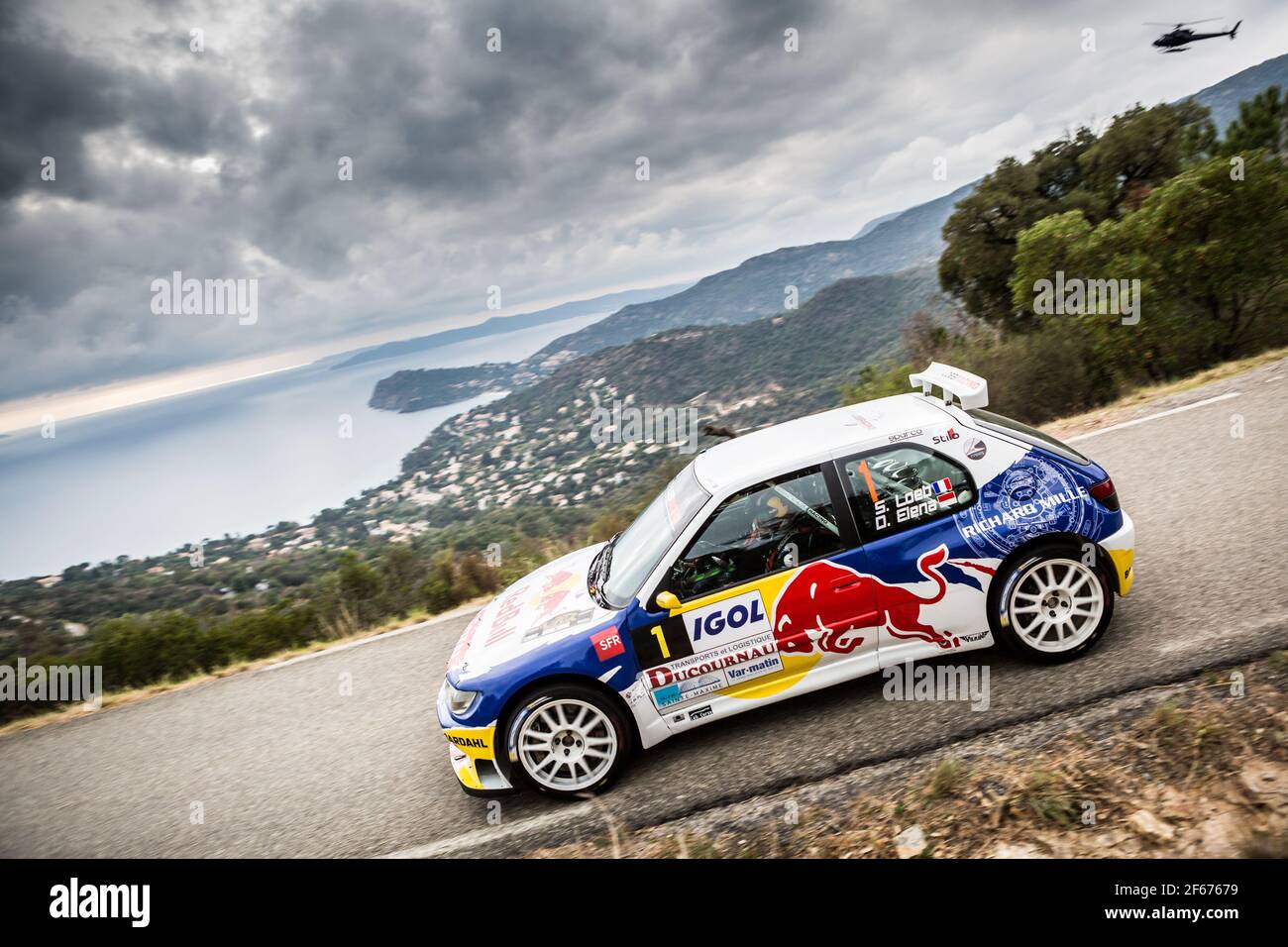 01 LOEB Sébastien ELENA Daniel Peugeot 306 Maxi action pendant le championnat de rallye français 2017, Rallye du Var du 23 au 26 novembre à Sainte Maxime, France - photo Thomas Fenetre / DPPI Banque D'Images