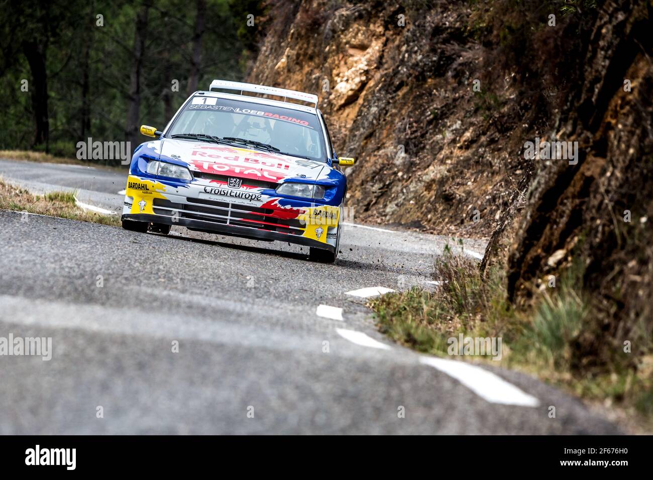 01 LOEB Sébastien ELENA Daniel Peugeot 306 Maxi action pendant le championnat de rallye français 2017, Rallye du Var du 23 au 26 novembre à Sainte Maxime, France - photo Thomas Fenetre / DPPI Banque D'Images