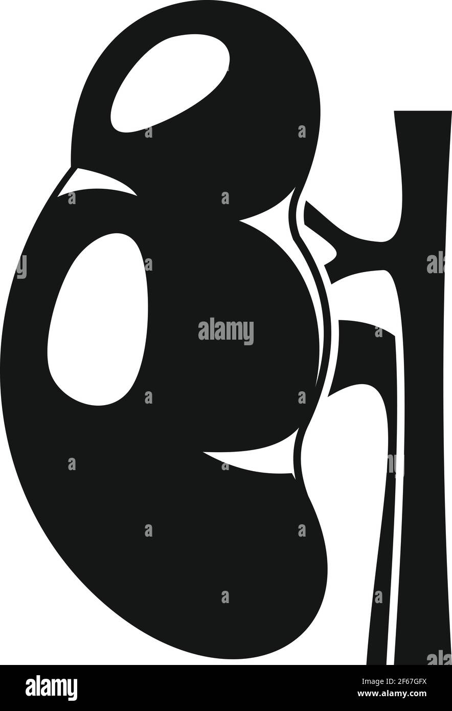 Icône de rein d'urologie, style simple Illustration de Vecteur