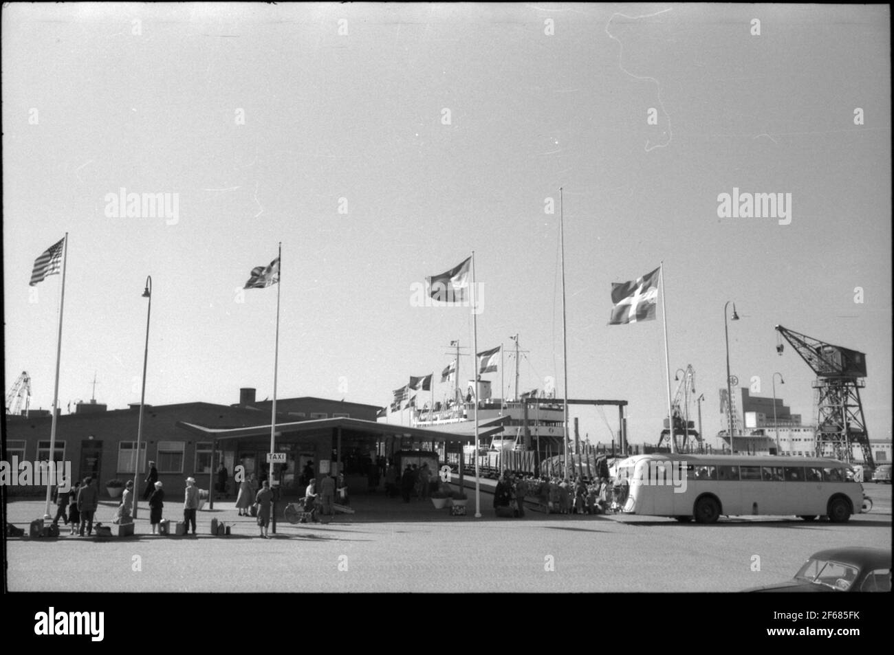 Terminal de ferry de Malmö. Banque D'Images