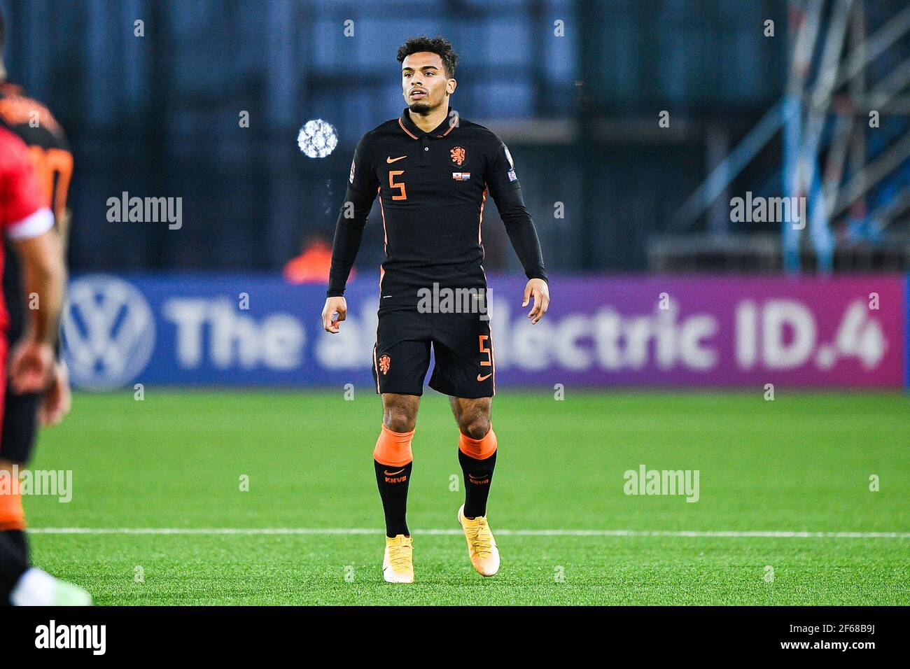 GIBRALTAR, GIBRALTAR - MARS 30: Owen Wijndal des pays-Bas pendant la coupe du monde de la FIFA 2022 Qatar qualifier match entre Gibraltar et les pays-Bas Banque D'Images