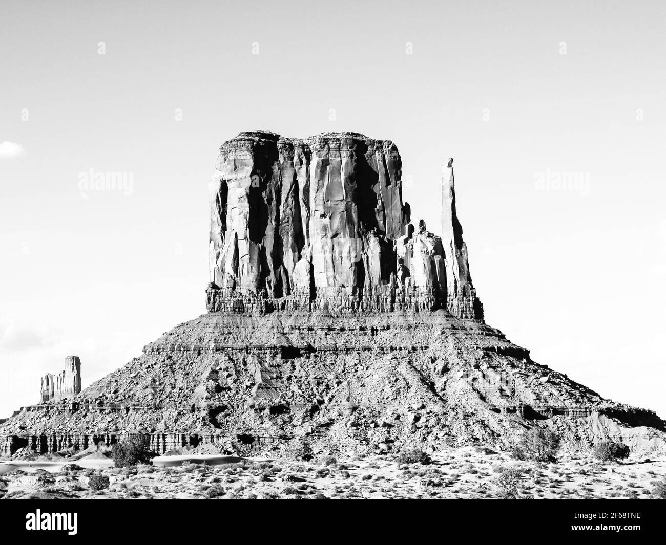 Mitten Butte dans Monument Valley, Utah, États-Unis. Banque D'Images