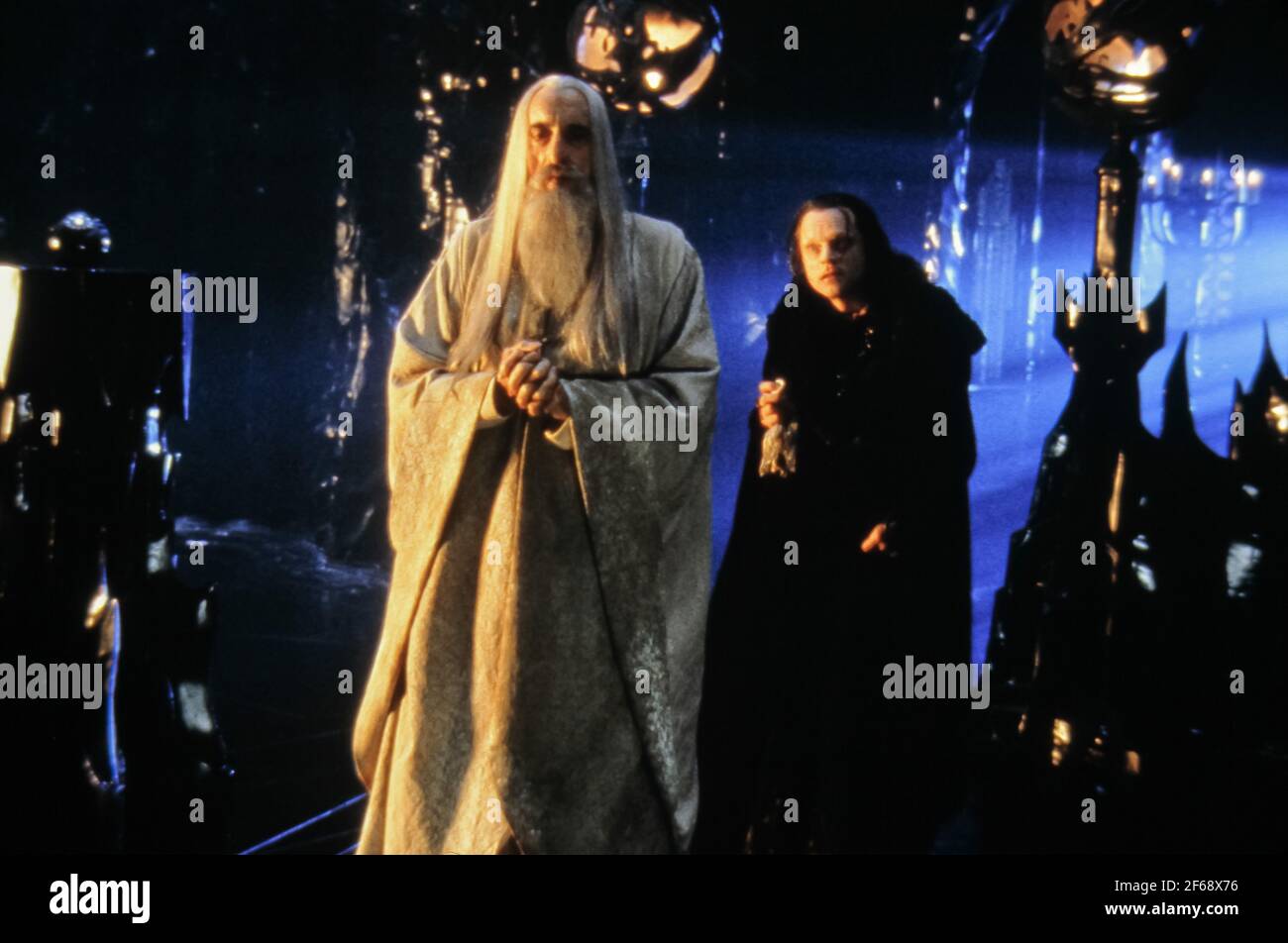 Christopher Lee, Brad Dourif, « Seigneur des anneaux : les deux Tours » (2002). Crédit photo: Pierre Vinet/New Line Cinema/THA. Référence du fichier # 34082-1256THA Banque D'Images