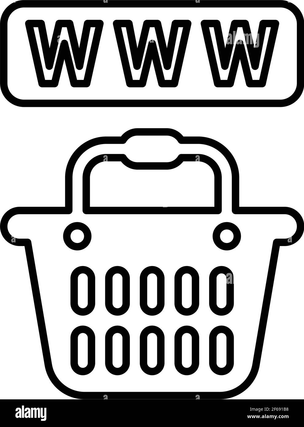 Shopping en ligne, boutique en ligne, icône de marché en ligne - idéal pour les supports imprimés, le Web, les images de stock, l'utilisation commerciale ou tout type de projet de conception. Illustration de Vecteur