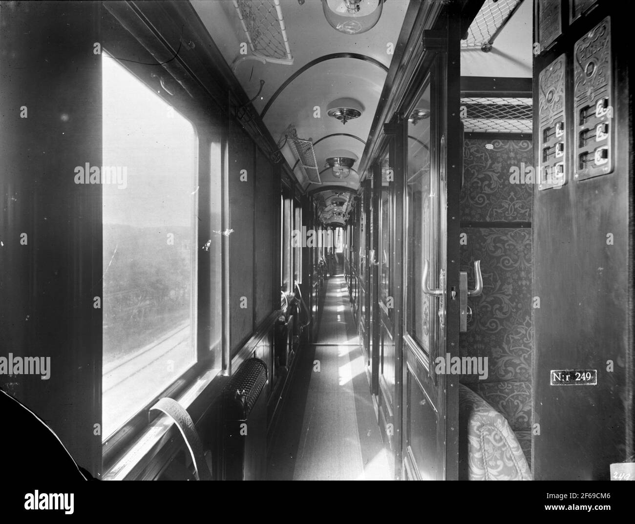 State Railways, couloir SJ Sleeper Banque D'Images