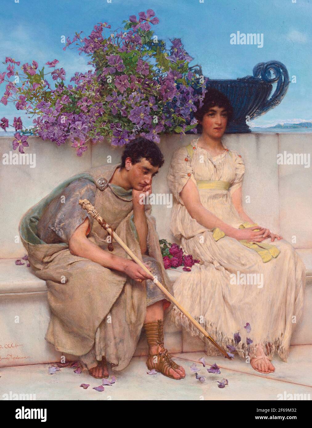 Un silence éloquent - Lawrence Alma-Tadema, 1890 Banque D'Images