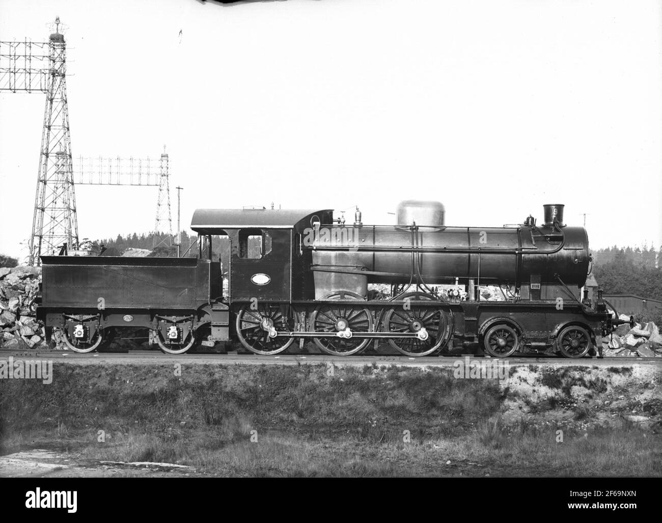 DJ H3 9. Photo de livraison. La locomotive a été fabriquée par Nohab. Vendu 1940 à Halmstad - Nässjö Railways, HNJ P7 51. A été repris en 1945 par les chemins de fer de l'État et autorisé SJ A7 1749. A été mis au rebut en 1972. Banque D'Images
