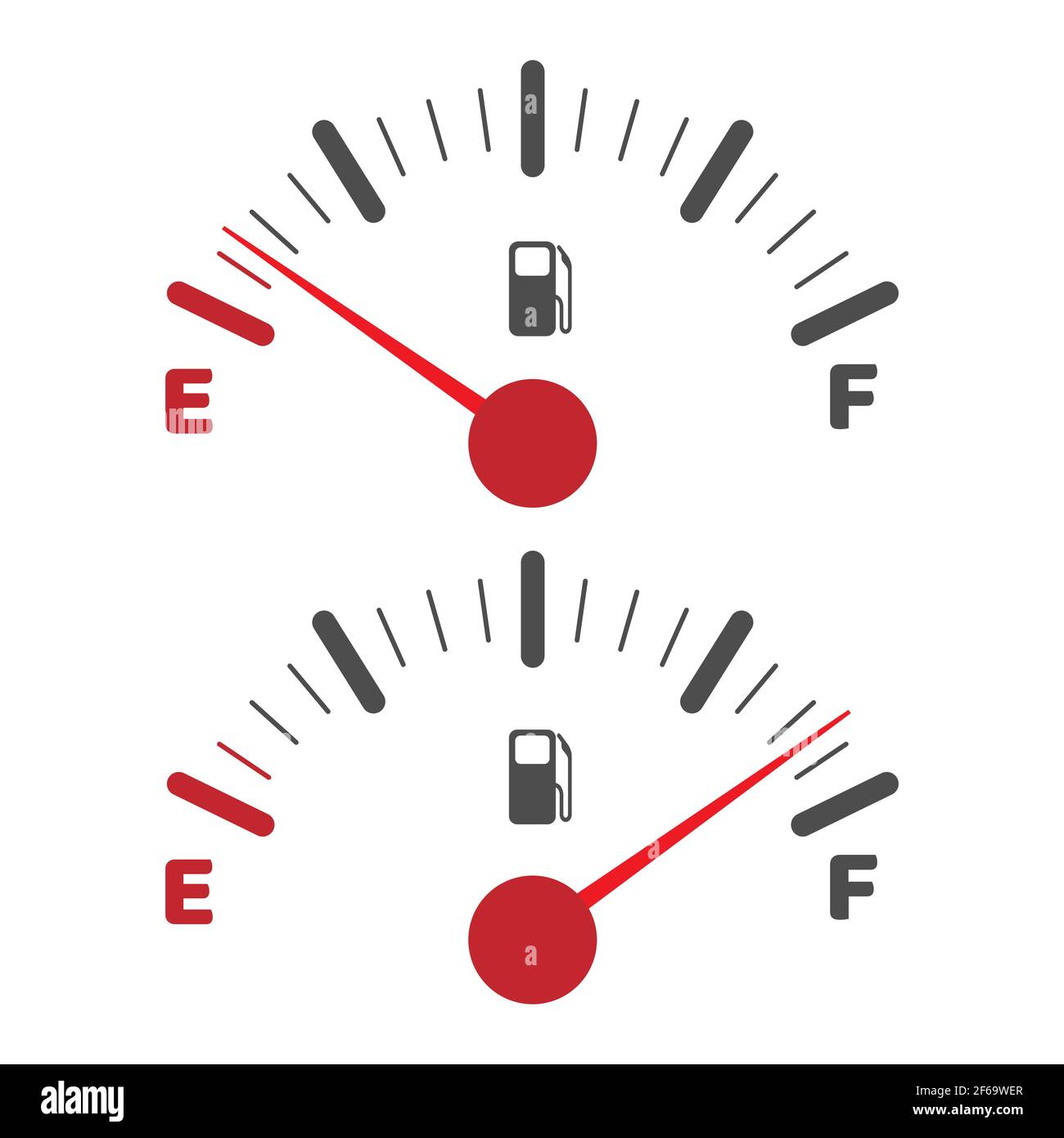 Icône de l'indicateur du réservoir de gaz Illustration de Vecteur