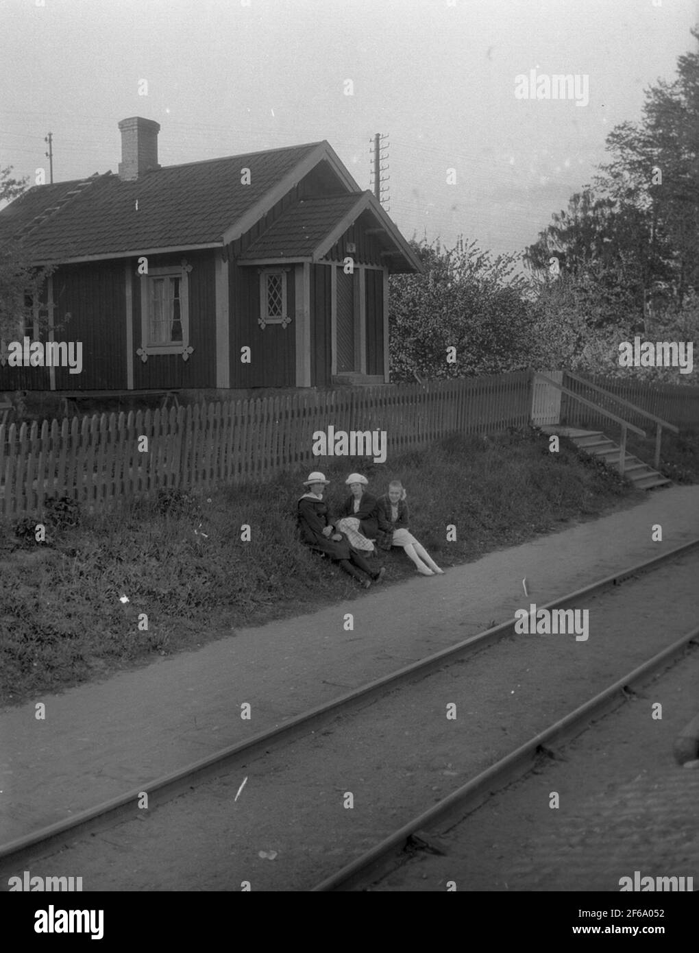 Bankeeper à la gare de Diö. Banque D'Images