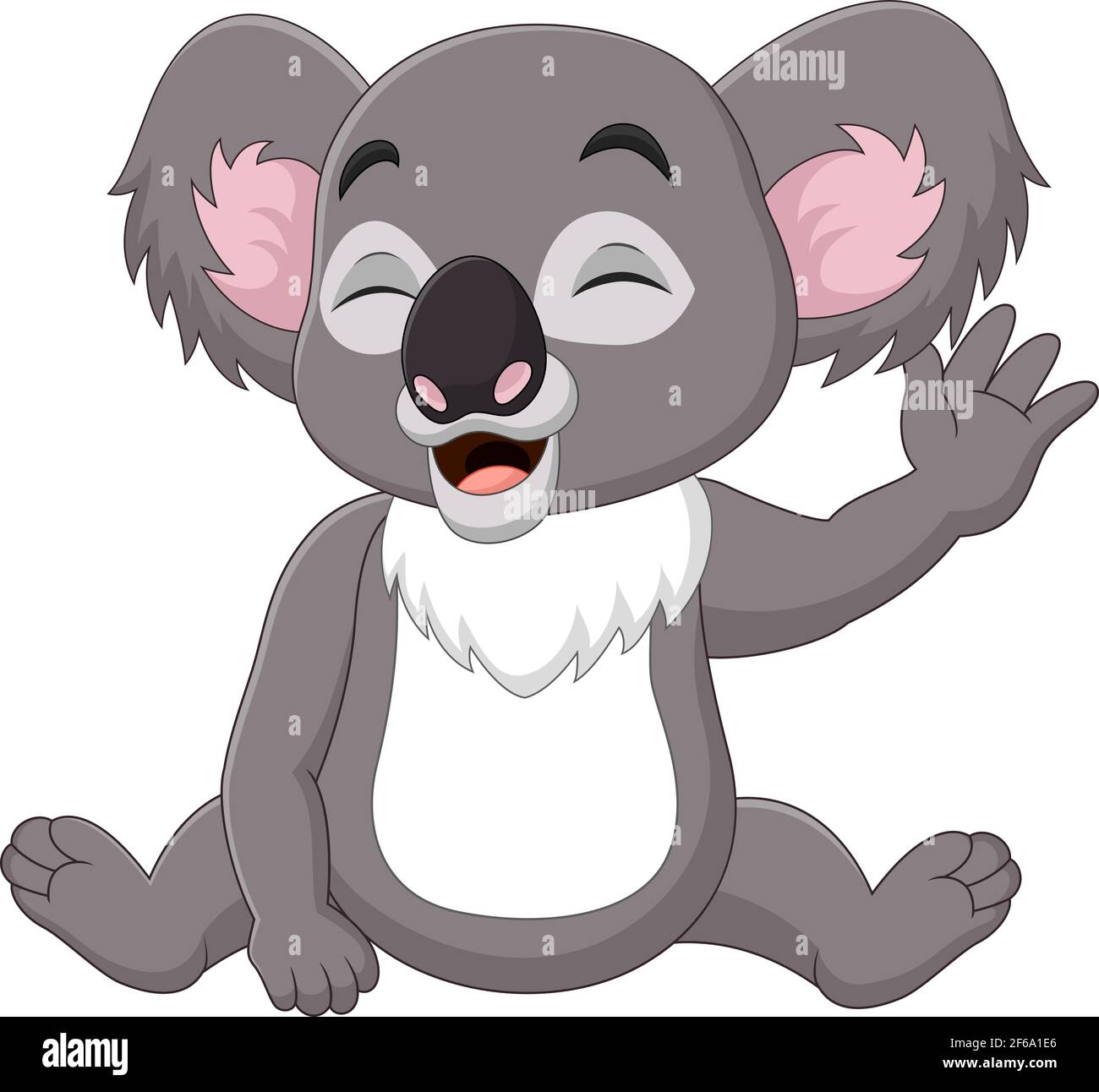 Dessin Anime Mignon Bebe Koala Assis Image Vectorielle Stock Alamy