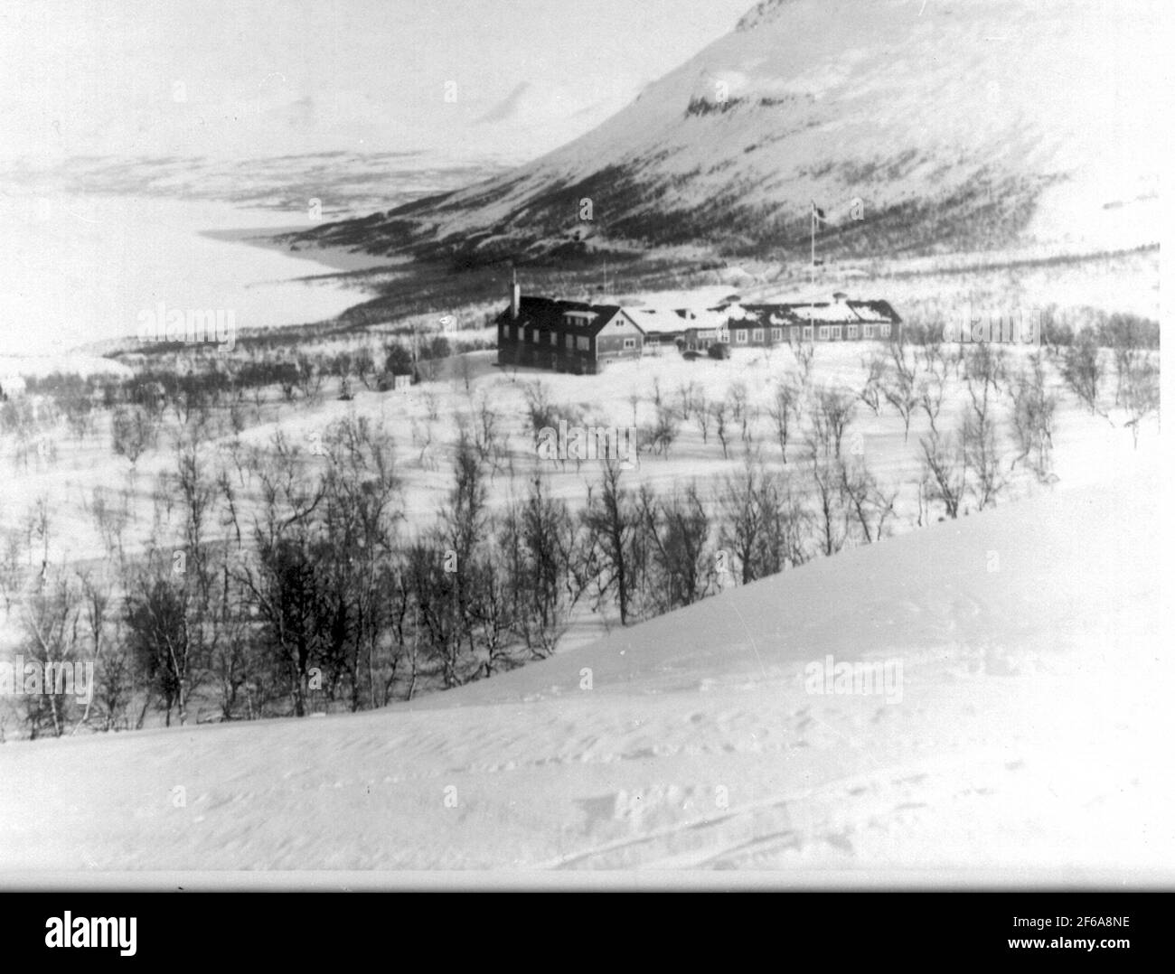 La montagne de la maison de vacances. Vue sur le port. Banque D'Images