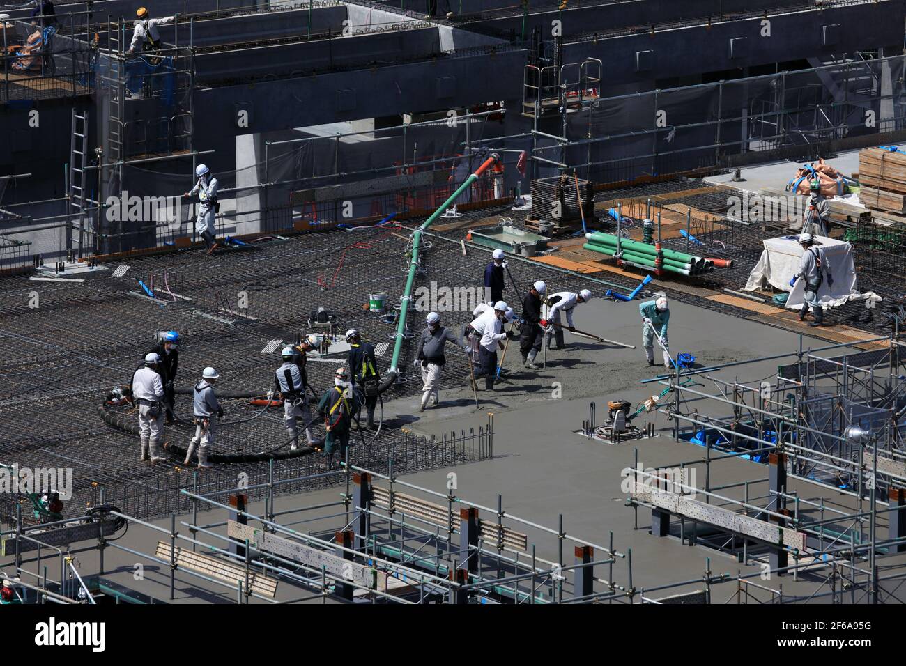 Grand chantier de construction à Tokyo, Japon Banque D'Images