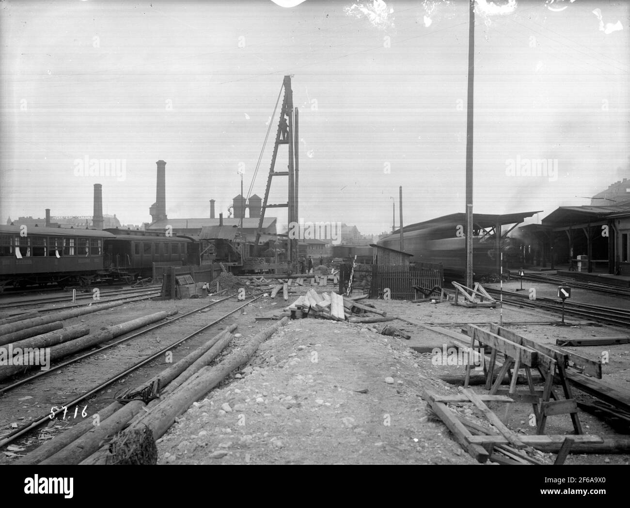 Le chemin de fer en cours de conversion, gare centrale de Stockholm Banque D'Images