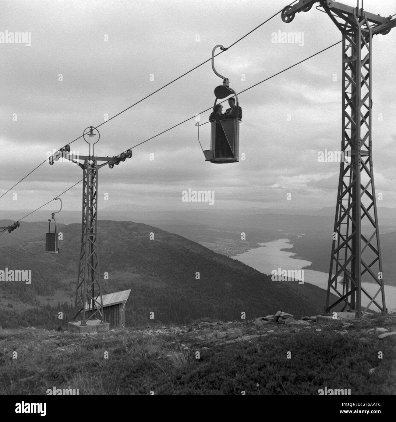 Téléphérique d'Åre, en été. Banque D'Images