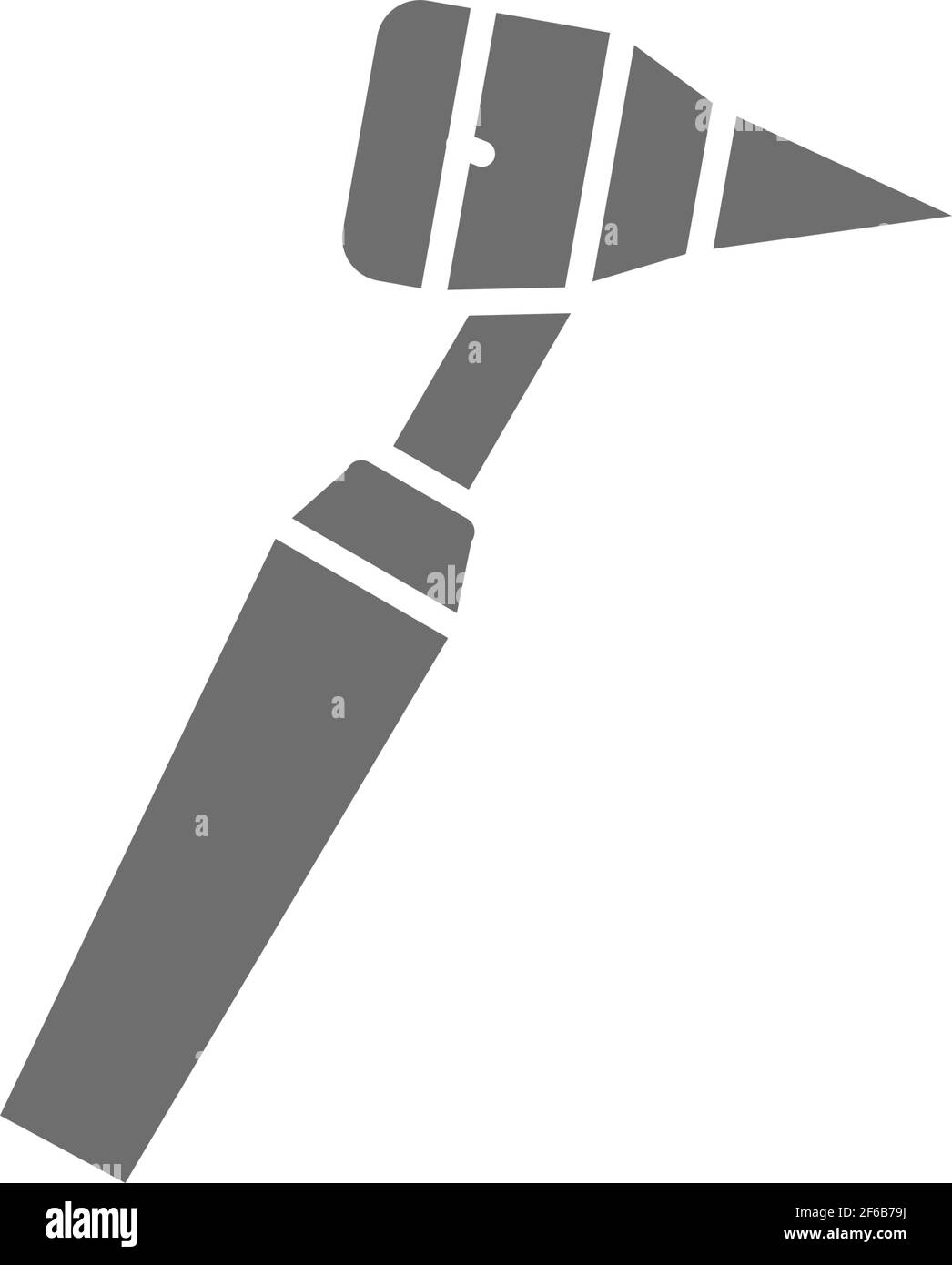 Icône grise de l'outil d'otoscope médical. Isolé sur fond blanc Illustration de Vecteur