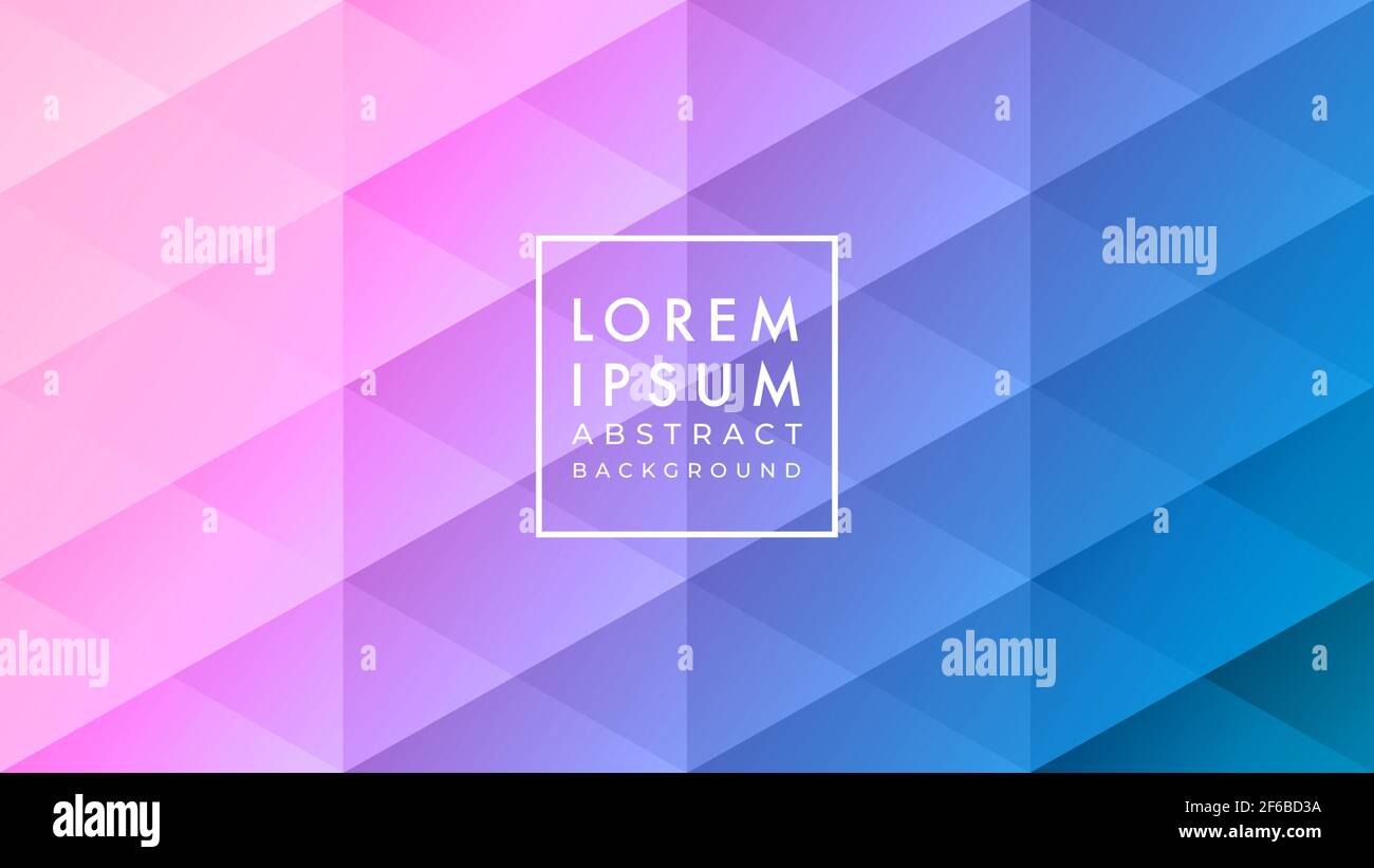 Illustration vectorielle d'un triangle de carreau et d'un motif en forme de losange. Rose violet bleu dégradé de couleur douce. Motif géométrique d'arrière-plan abstrait multicolore Illustration de Vecteur