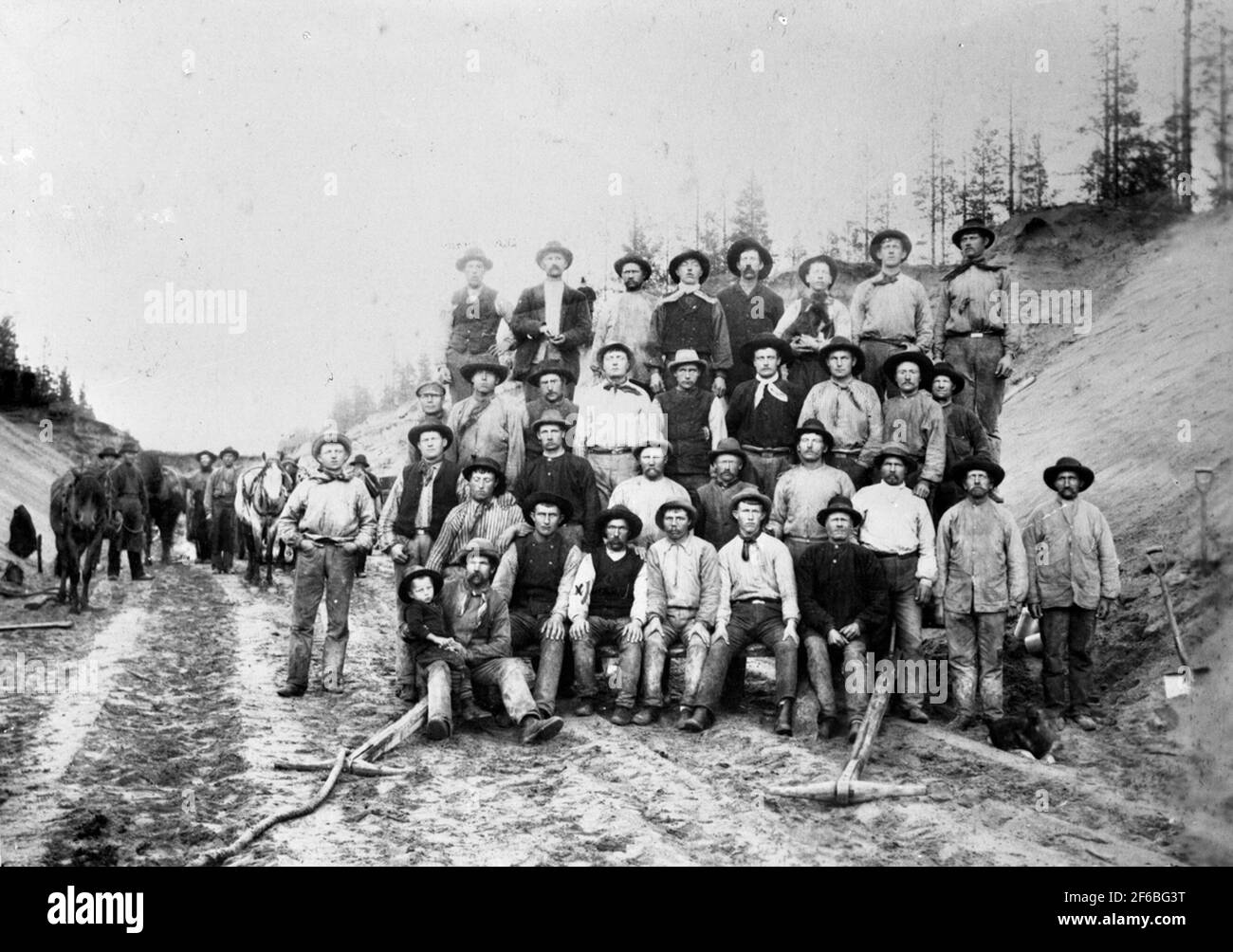 L'équipe des rassemblements d'Otto Johansson. Nord de la côte Banque D'Images