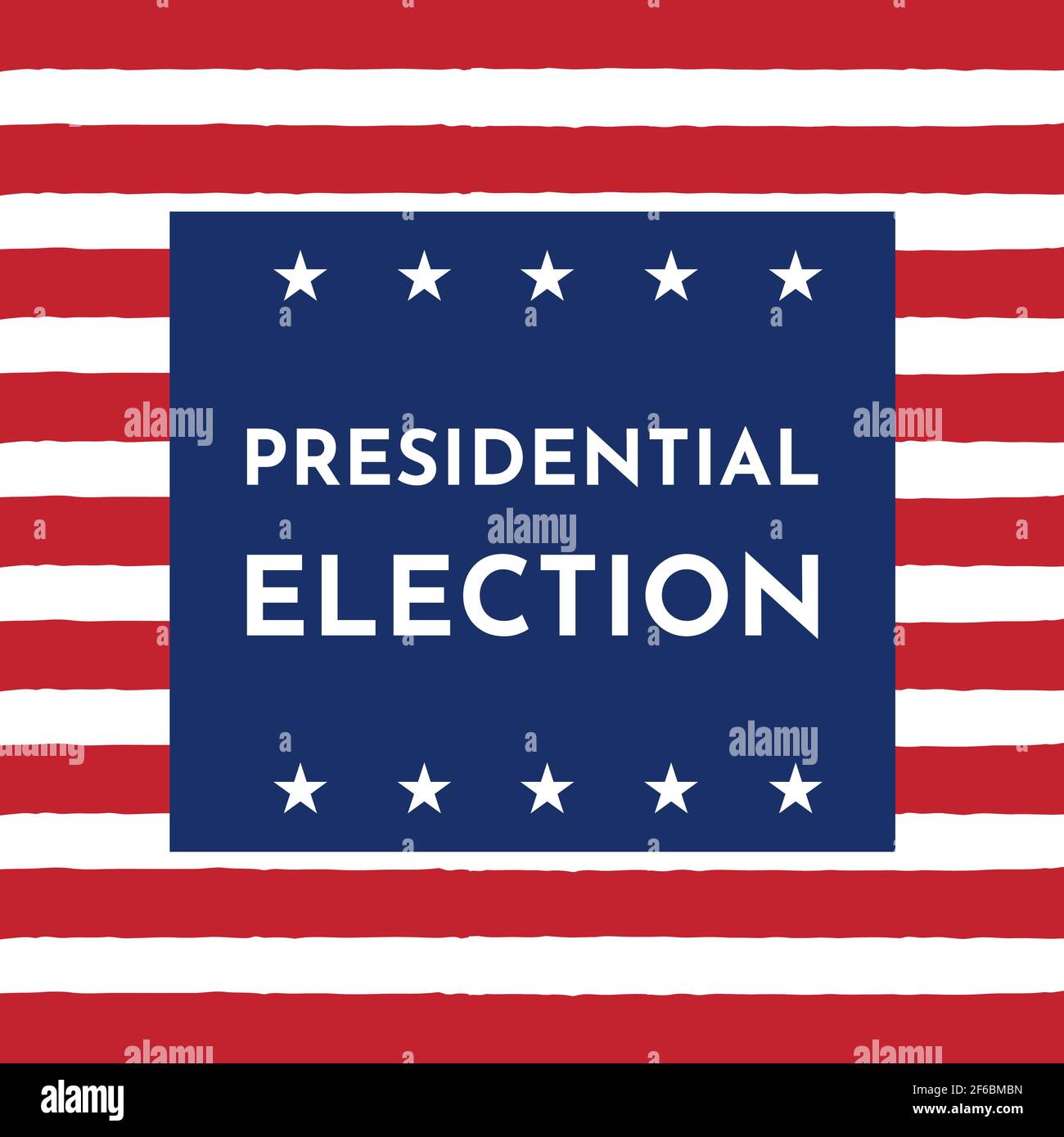 Carte d'illustration vectorielle avec symboles Etats-Unis. Élection présidentielle de 2020. Étoiles et rayures. Rouge, bleu. Illustration de Vecteur