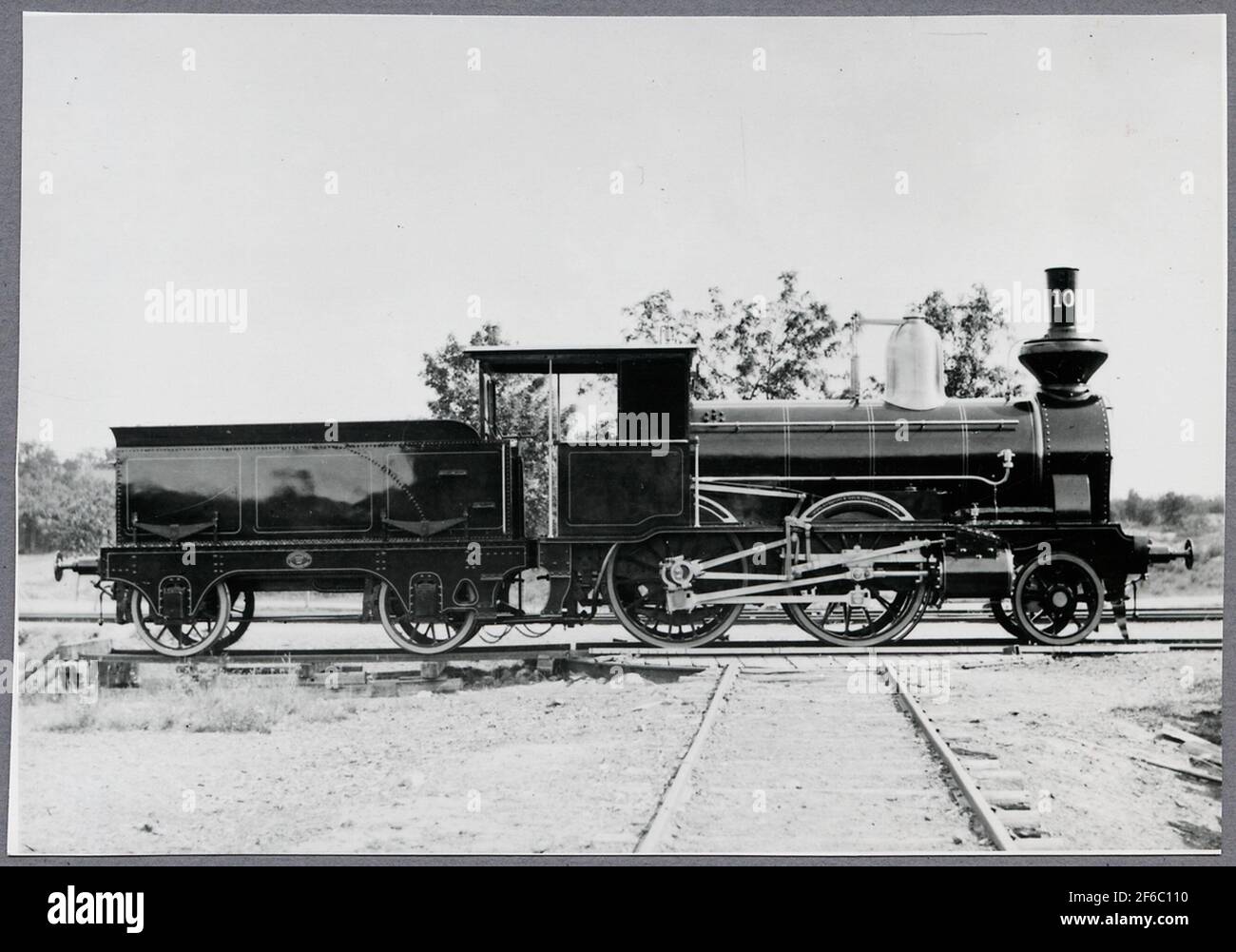 Photo de livraison, Skåne Halande Railway, Shj Lok 10 'Lagan', fabriqué en 1887 par Nohab. En 1896, la locomotive a été vendue aux chemins de fer de l'État et a dû alphabétiser SJ VKBE 492. Il a été mis au rebut en 1928. Banque D'Images