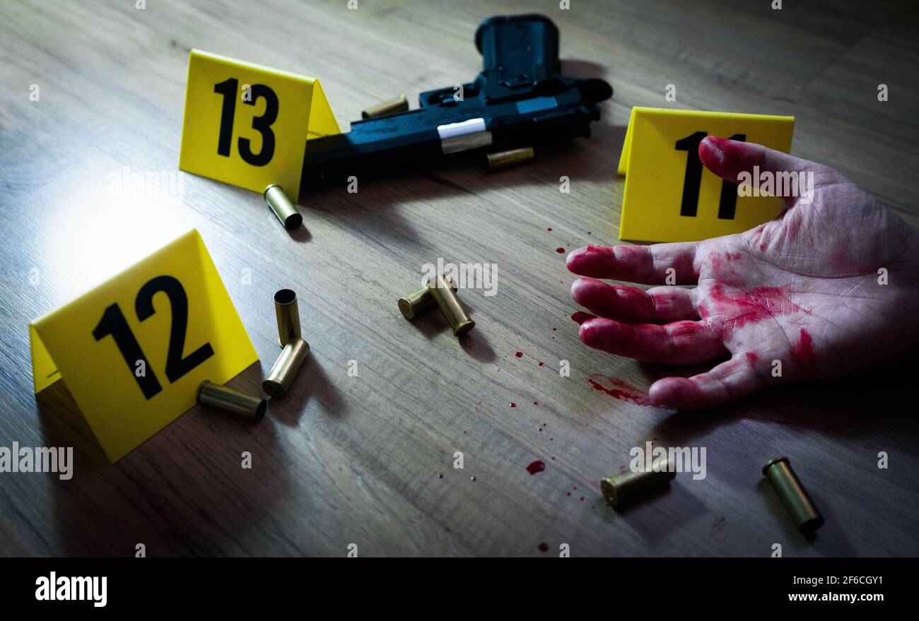 Scène de meurtre Banque D'Images