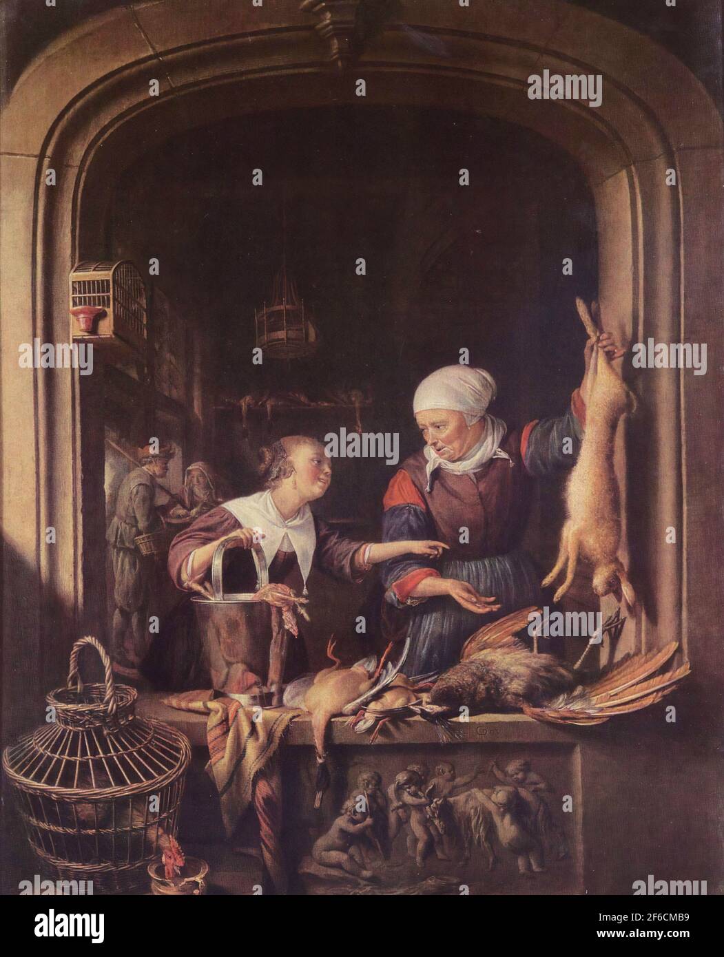 Gerrit Dou - Poulterer S Shop C 1670 Banque D'Images