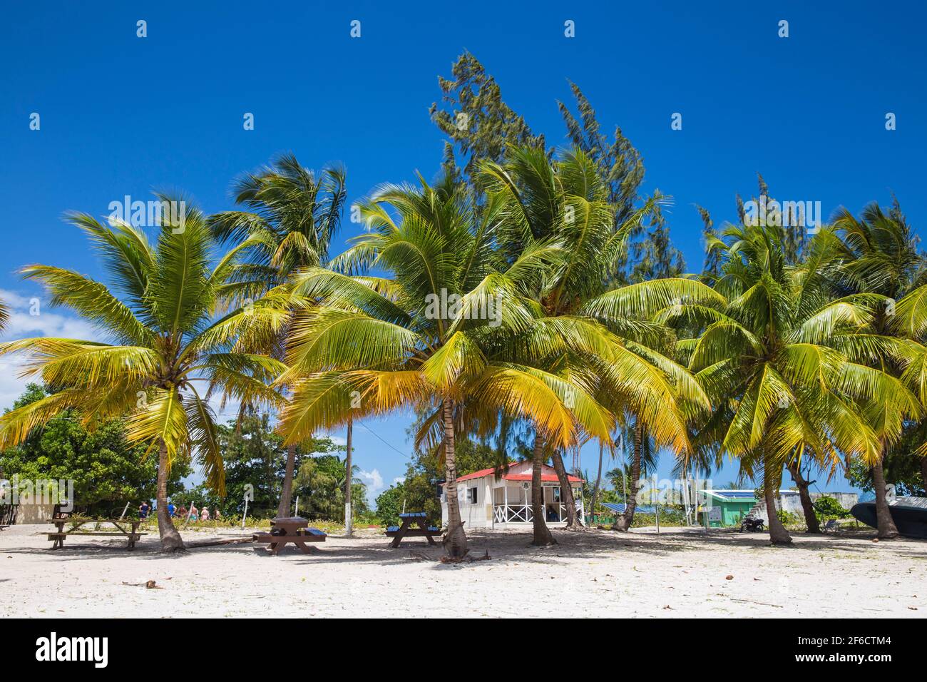 République Dominicaine, Punta Cana, Parque Nacional del Este, Saona Island, Plage au village de pêcheurs de Mano Juan Banque D'Images