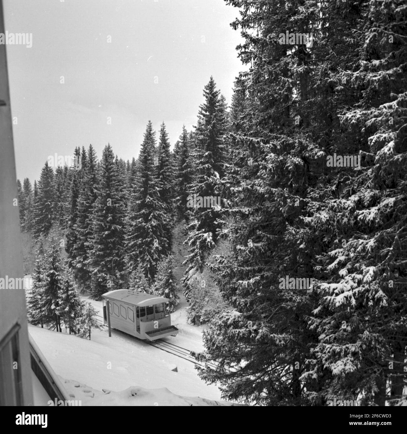 Le funiculaire d'Åre. Banque D'Images