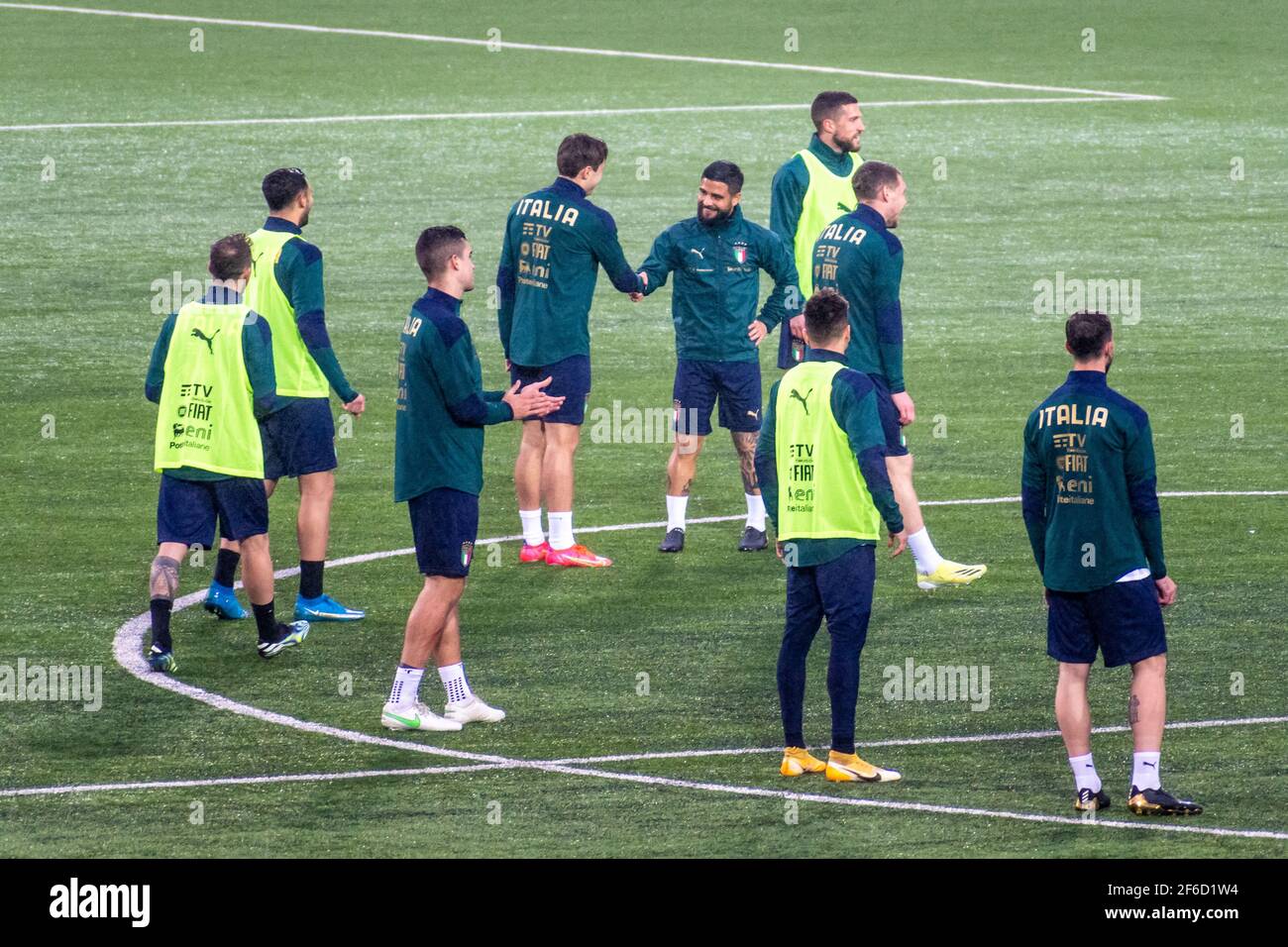 L'équipe de football de l'Italie pendant l'entraînement avant le match de qualification de la coupe du monde Lituanie - Italie, Qatar 2022 Banque D'Images