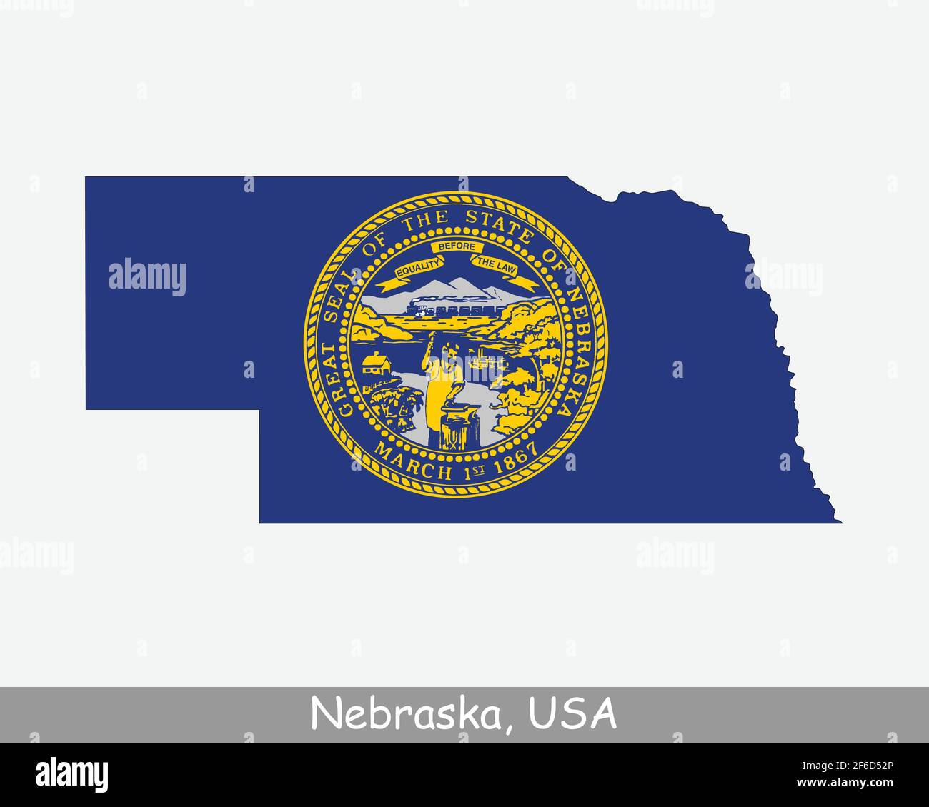 Drapeau de mappage Nebraska. Carte de ne, États-Unis avec le drapeau d'état isolé sur fond blanc. États-Unis, Amérique, Amérique, États-Unis d'Amérique, États-Unis Sta Illustration de Vecteur