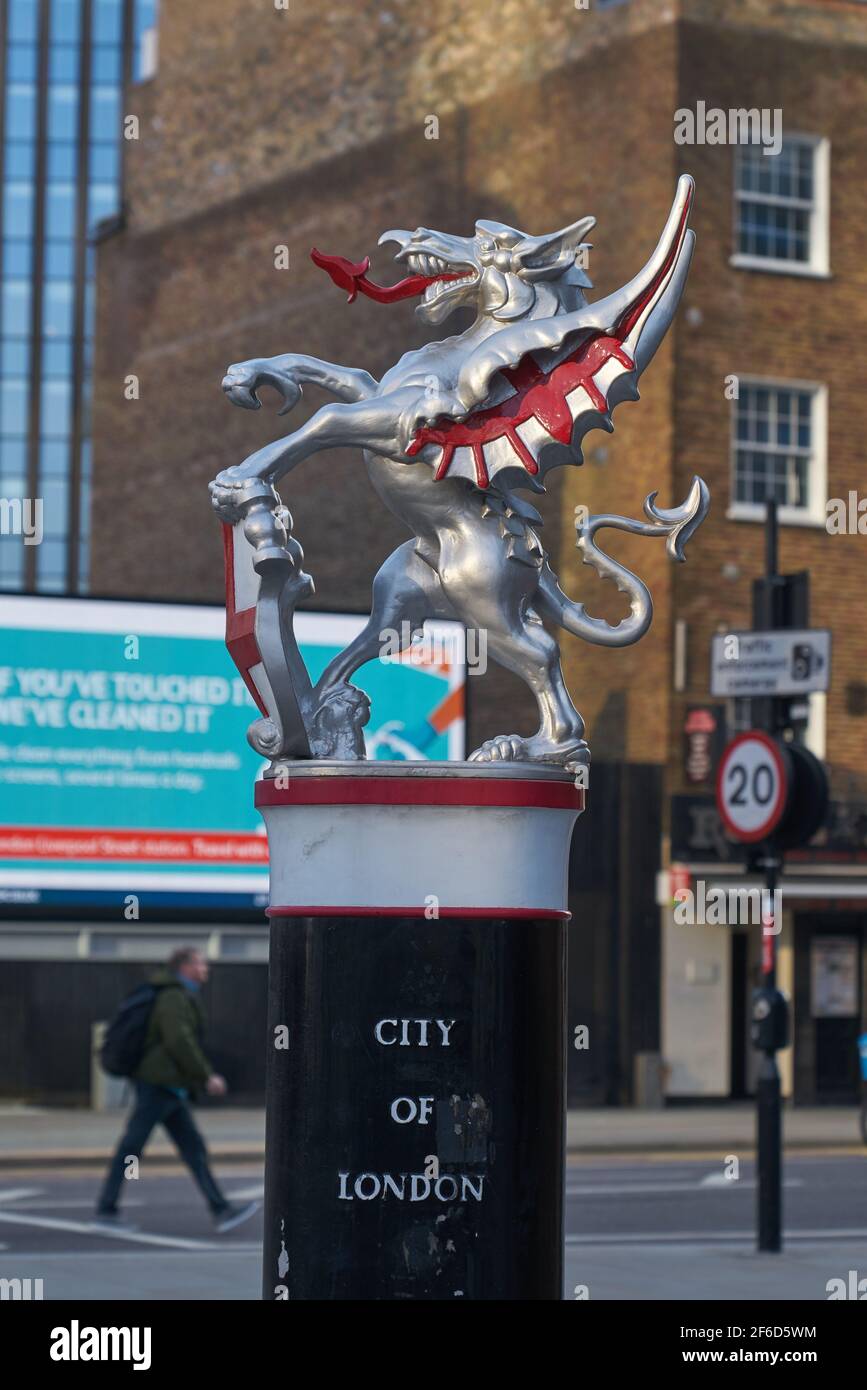 aldgate ville de londres dragon Banque D'Images