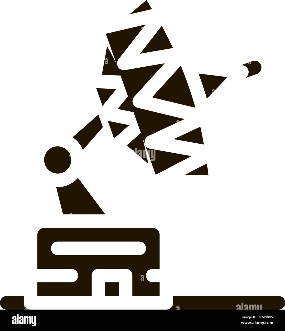 Icône du radar de navigation aérienne Illustration du glyphe du vecteur Illustration de Vecteur