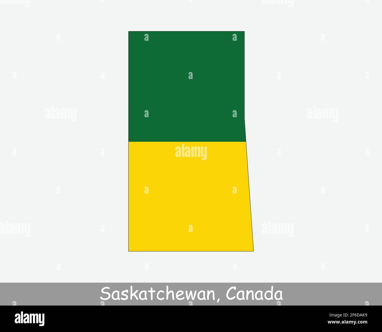 Drapeau de la carte de la Saskatchewan. Carte de SK, Canada avec pavillon isolé sur fond blanc. Province canadienne. Illustration vectorielle. Illustration de Vecteur