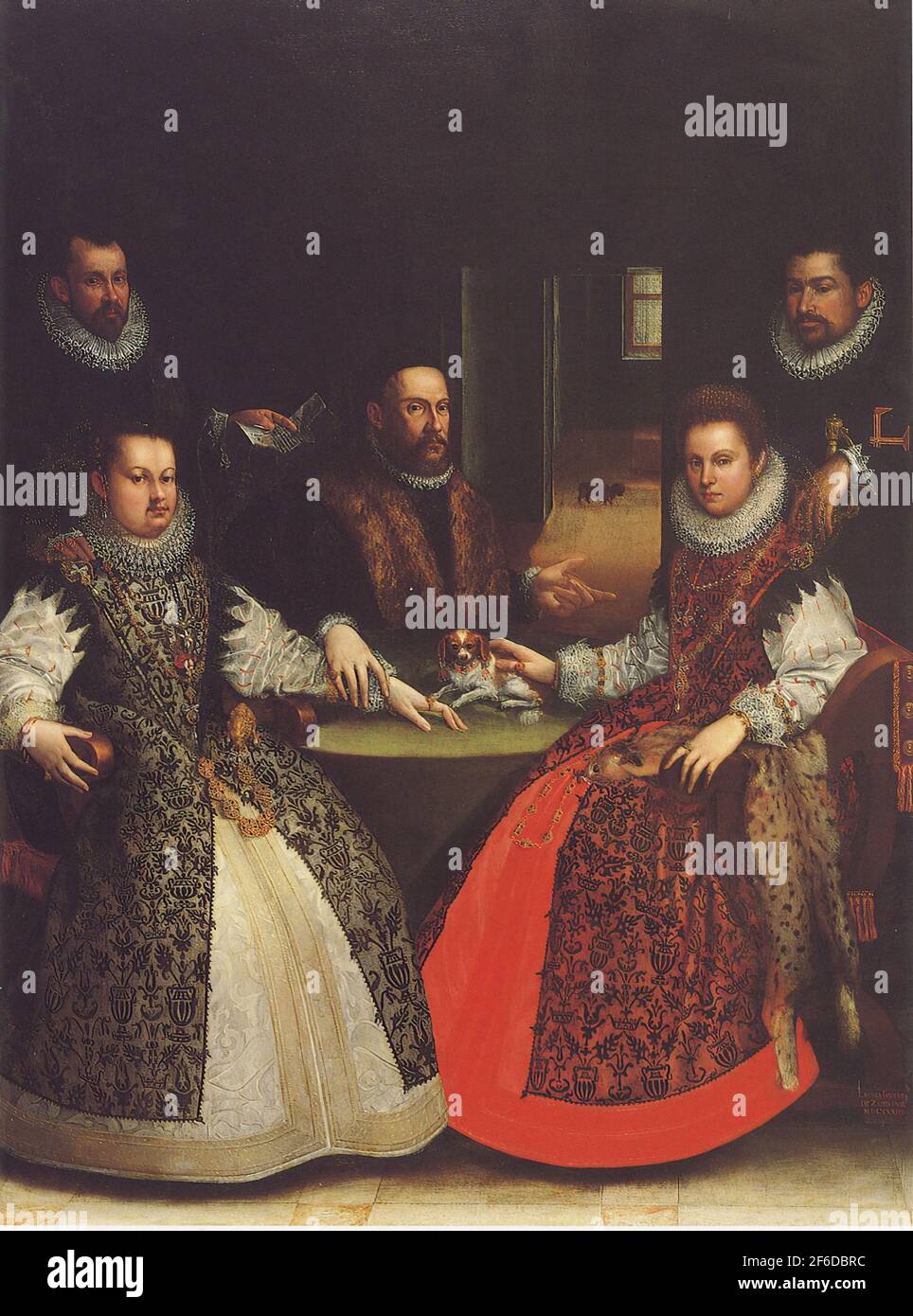 Lavinia Fontana - Portrait famille Coozzadini 1584 Banque D'Images