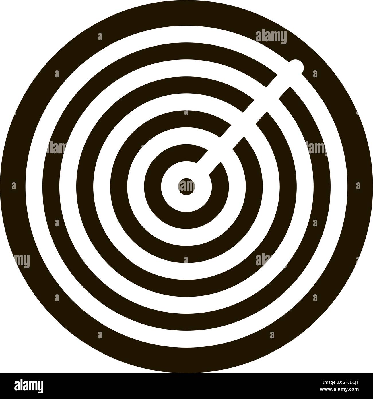 Icône d'affichage du radar de navigation aérienne Illustration du glyphe du vecteur Illustration de Vecteur
